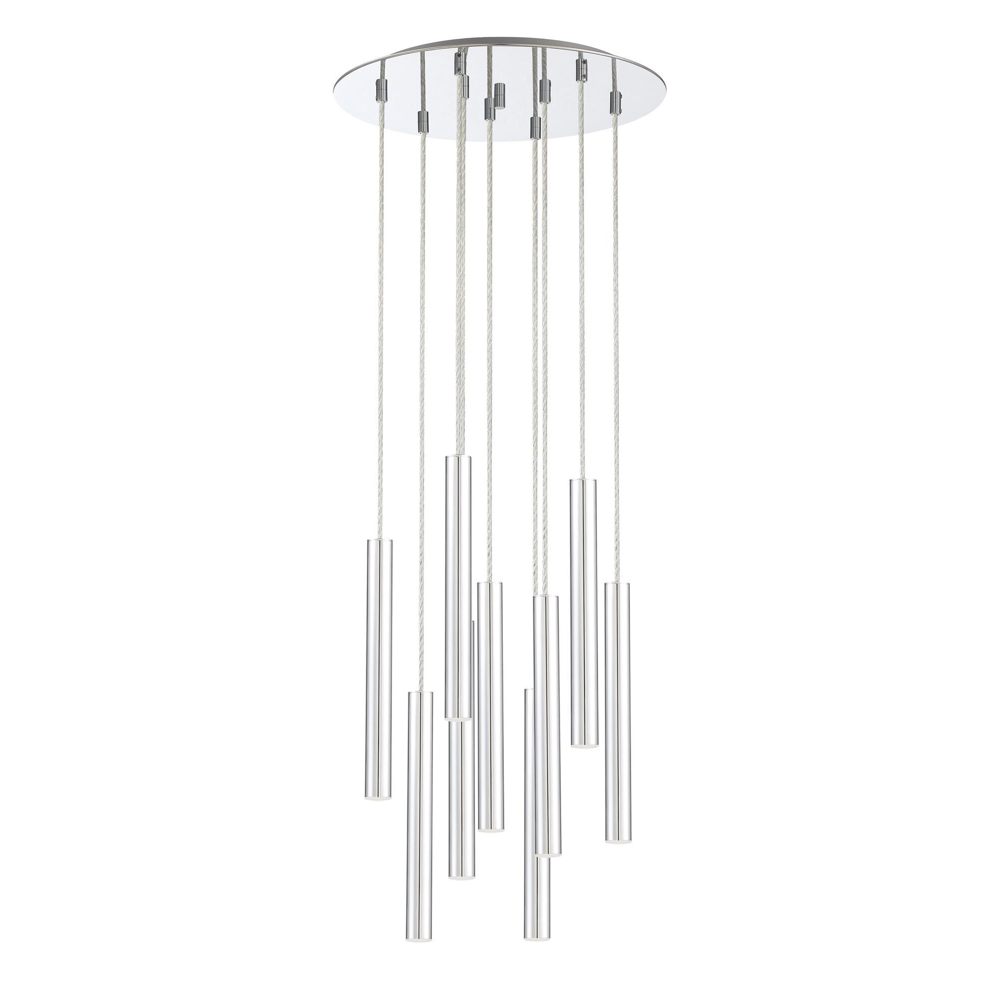 Shown in Chrome finish and Steel glass and Steel shade