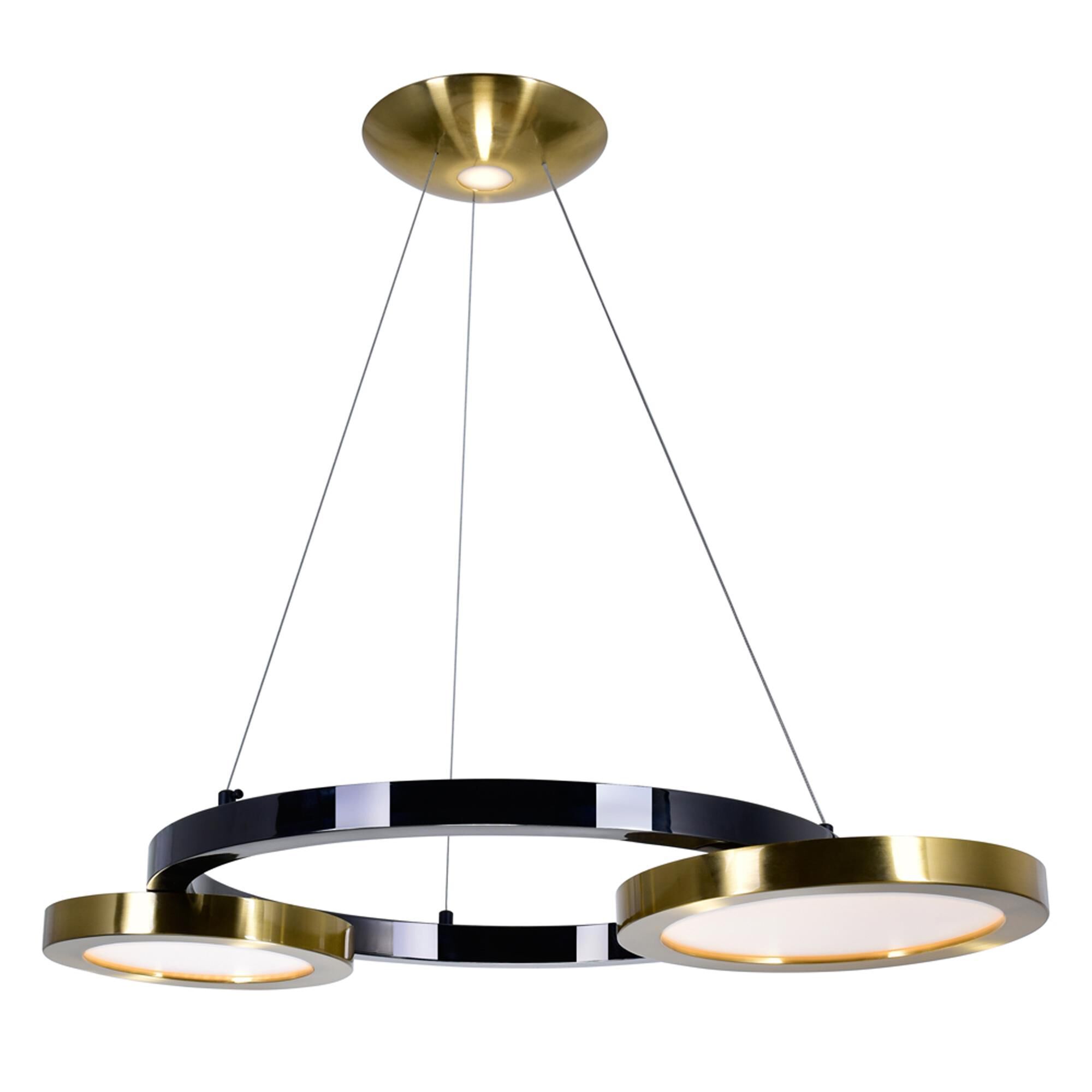 CWI Lighting Deux Lunes 29 Inch LED Chandelier