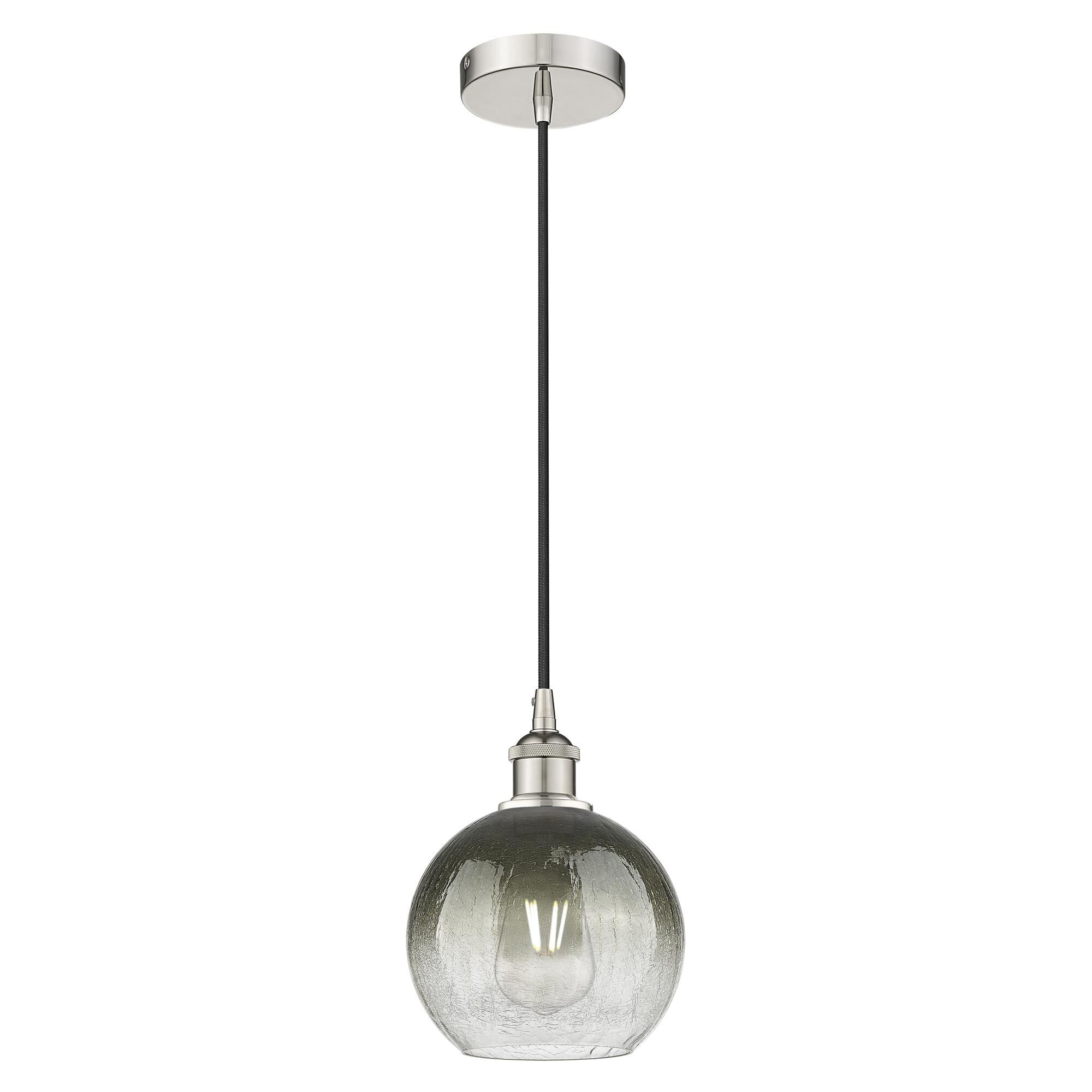 Shown in Polished Nickel finish and Slate glass