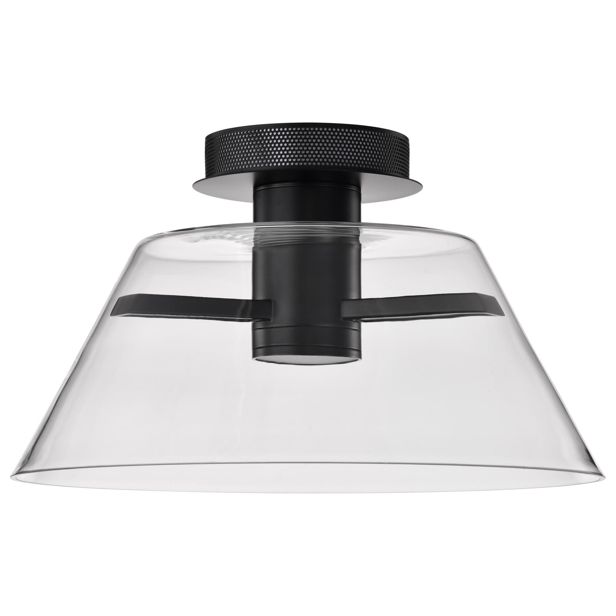 Shown in Matte Black finish and Clear glass