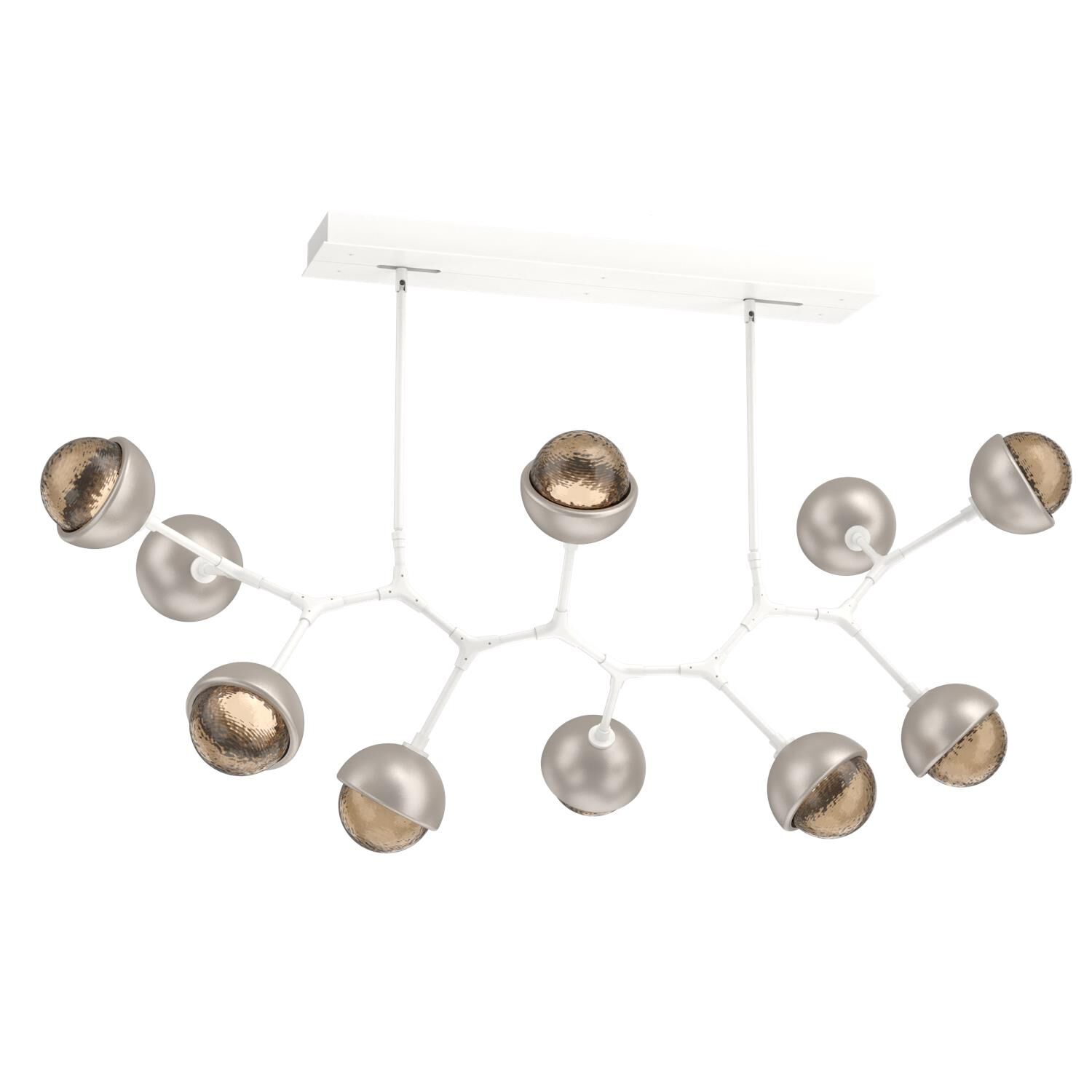 Shown in Salt White finish and Bronze glass and Beige Silver accent