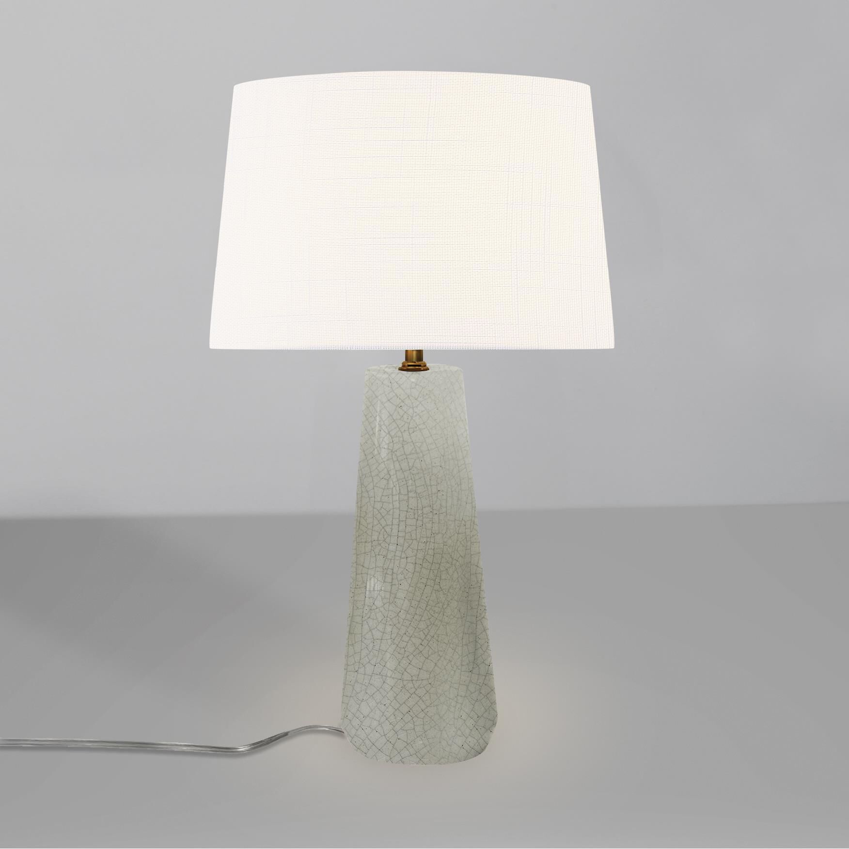 Shown in White Crackle finish and White shade