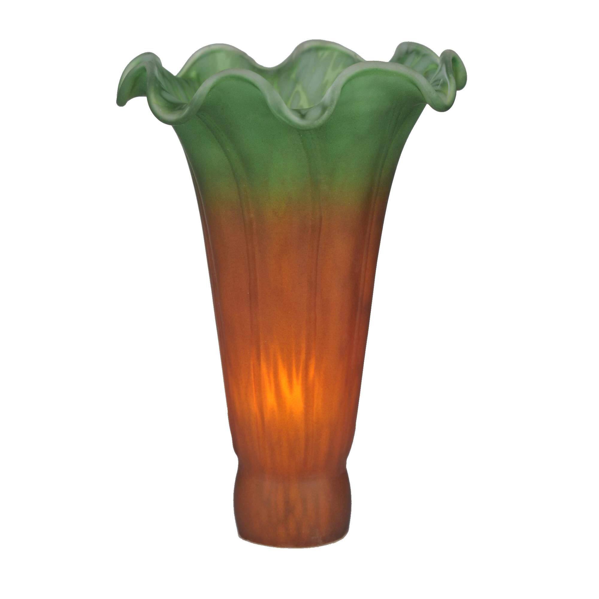 Amber And Green Pond Lily Glass Accessory by Meyda Lighting