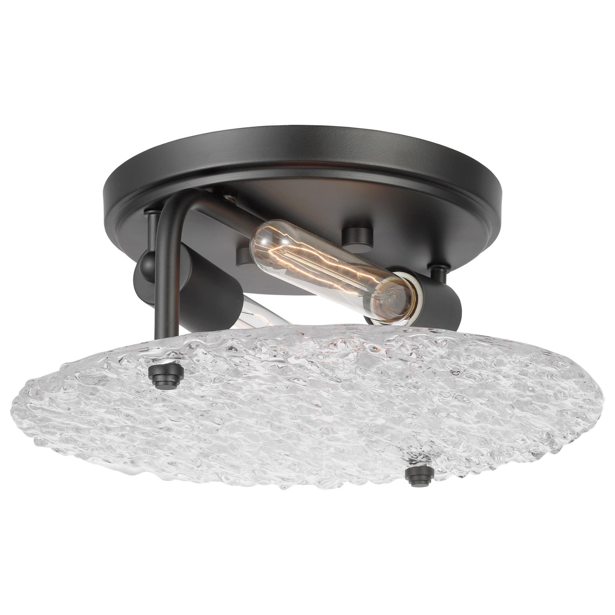 Glacier 13 Inch 2 Light Flush Mount by Nuvo Lighting