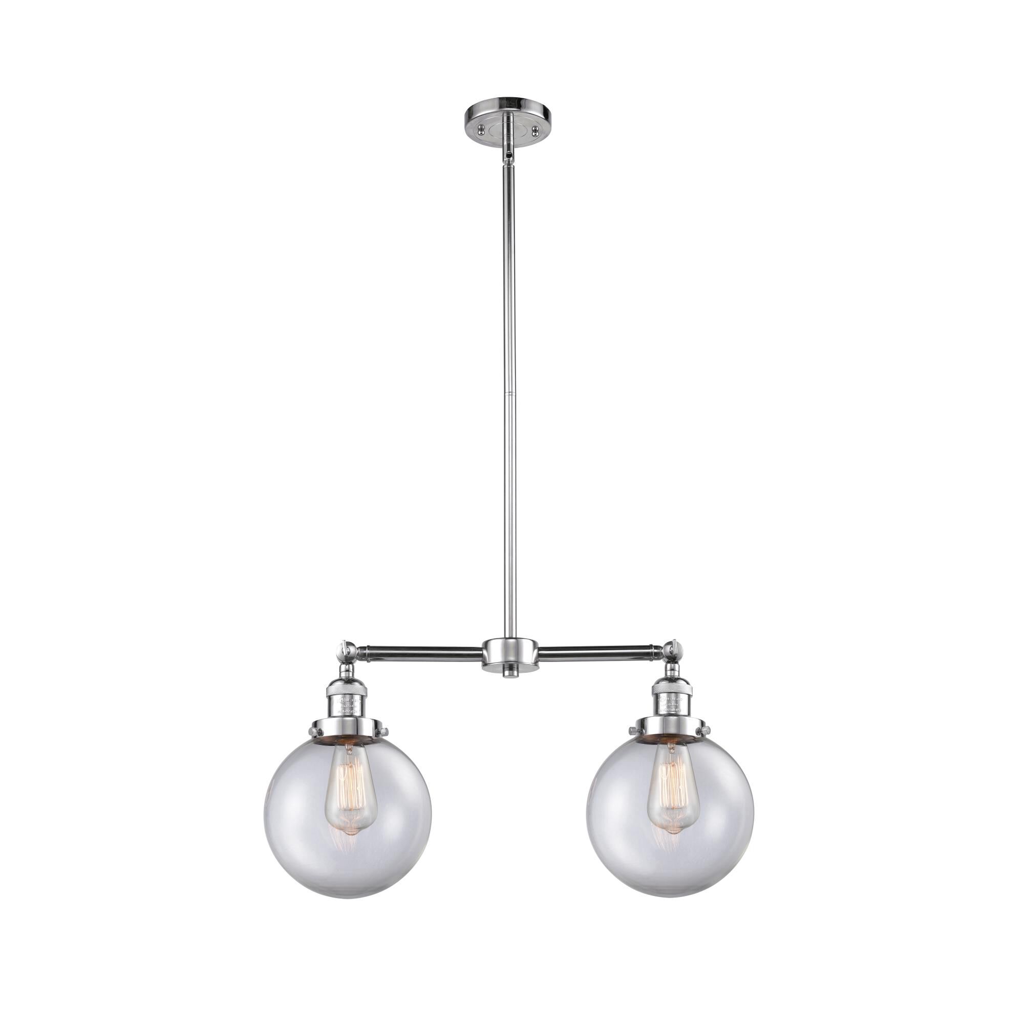 Shown in Polished Chrome finish and Clear glass