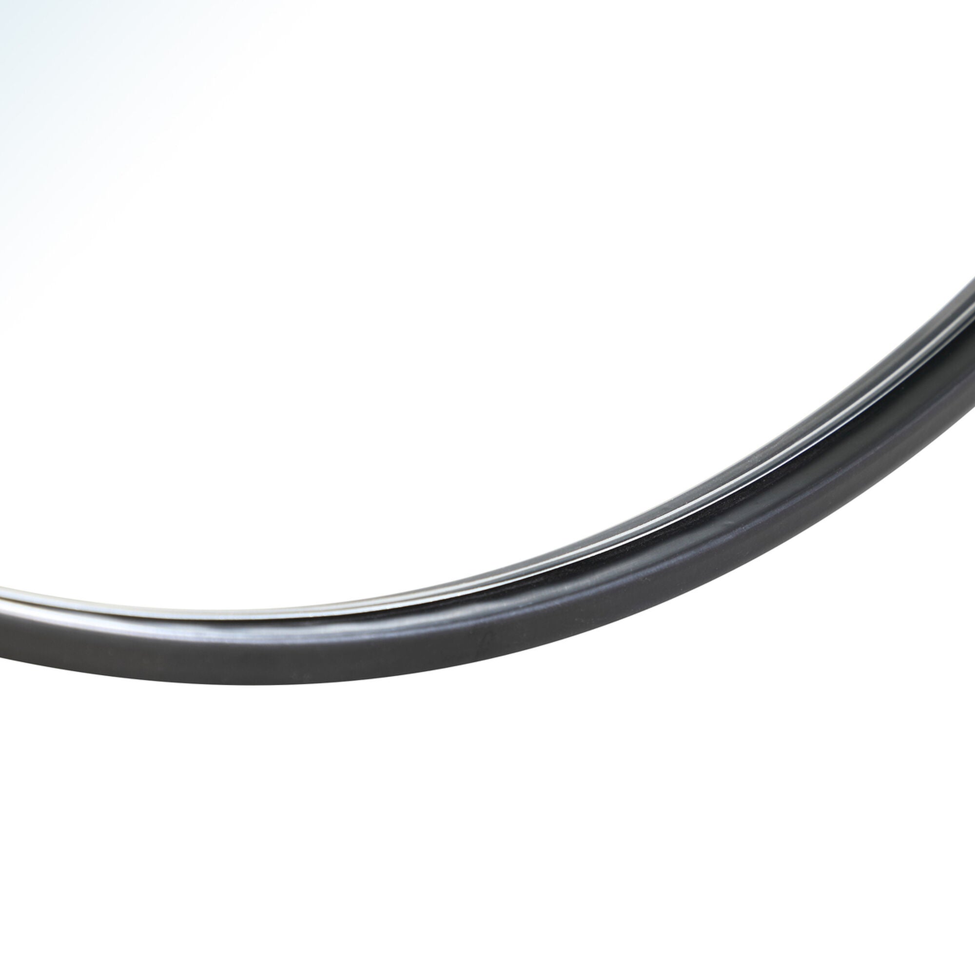 Shown in Black finish and Clear Mirror Beveled glass