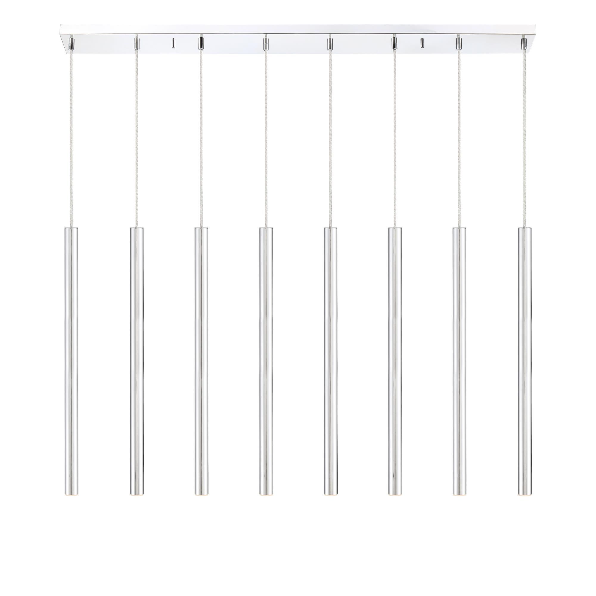 Shown in Chrome finish and Steel glass and Steel shade