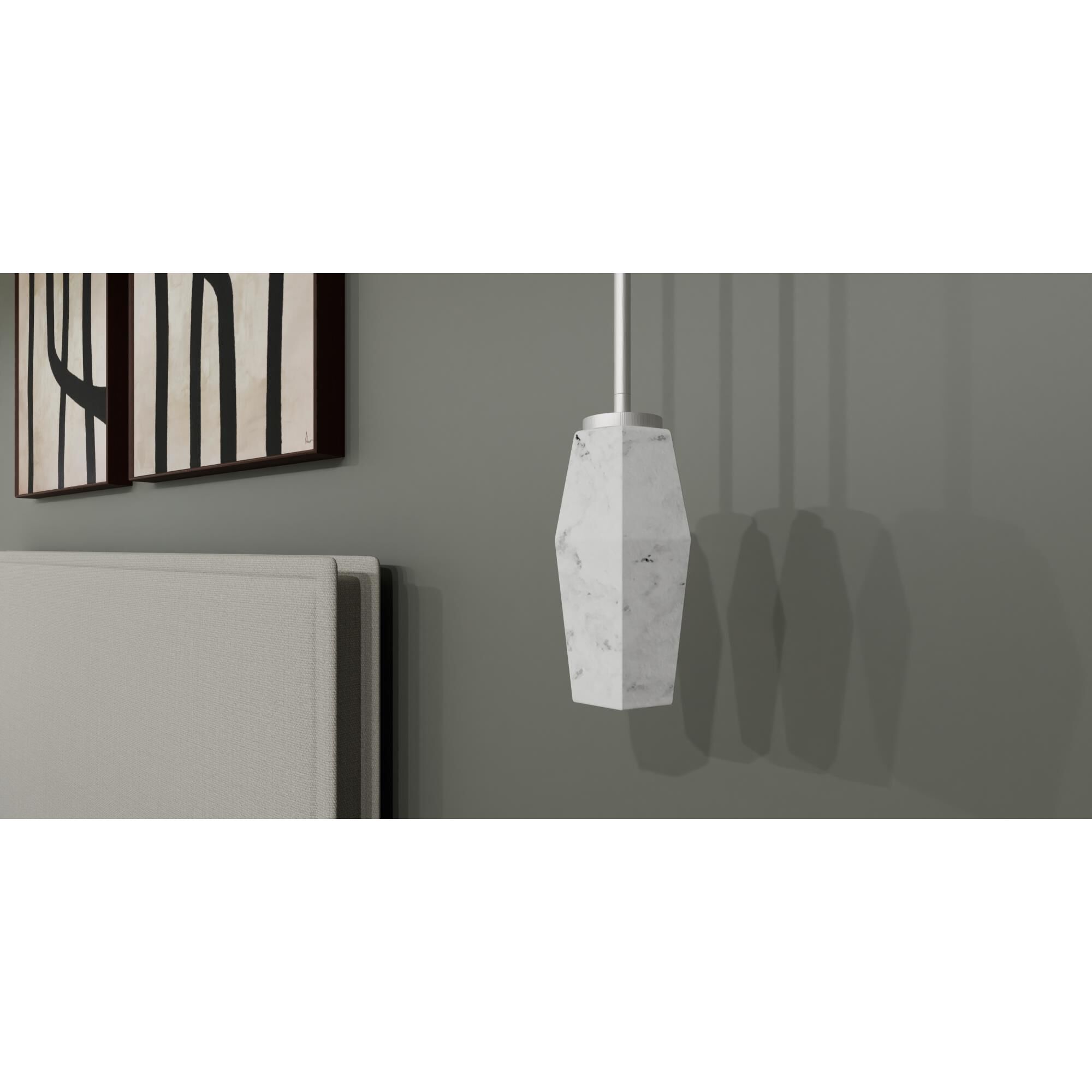 Shown in Brushed Nickel finish and Marble glass