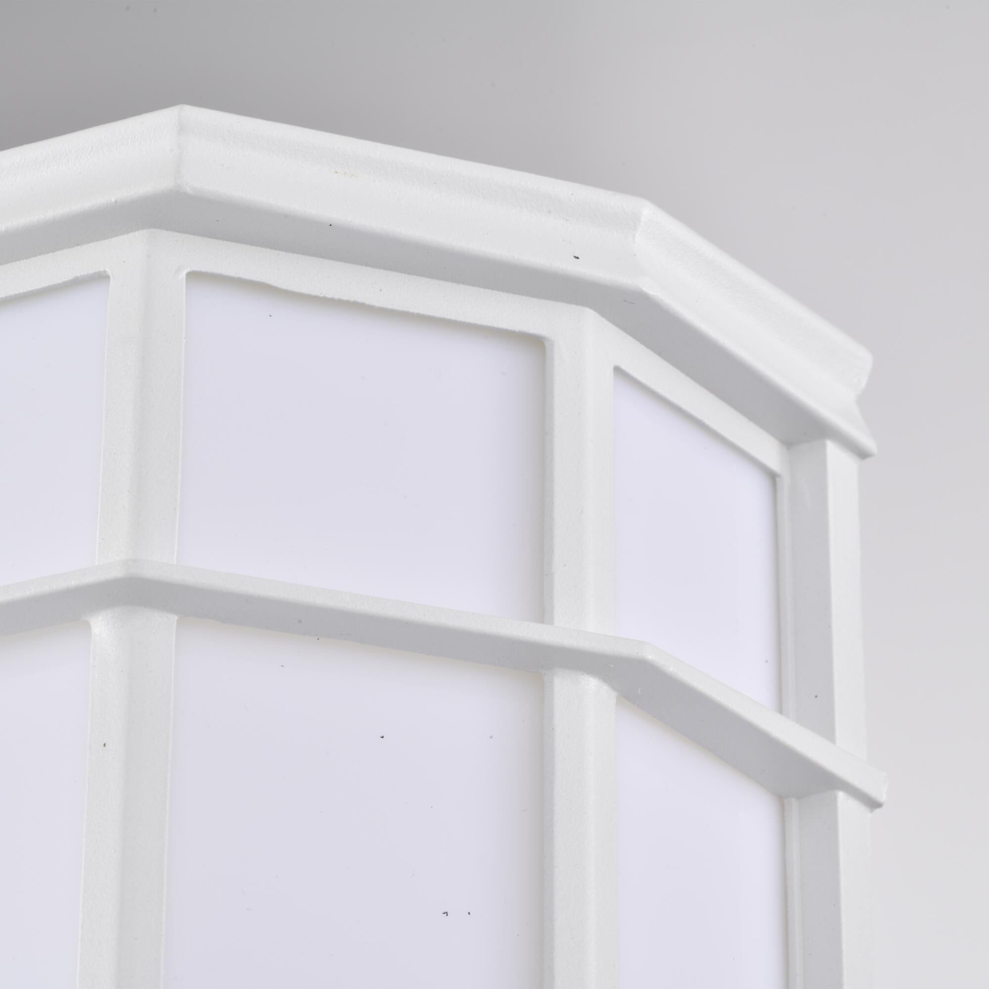 Shown in White finish and White glass