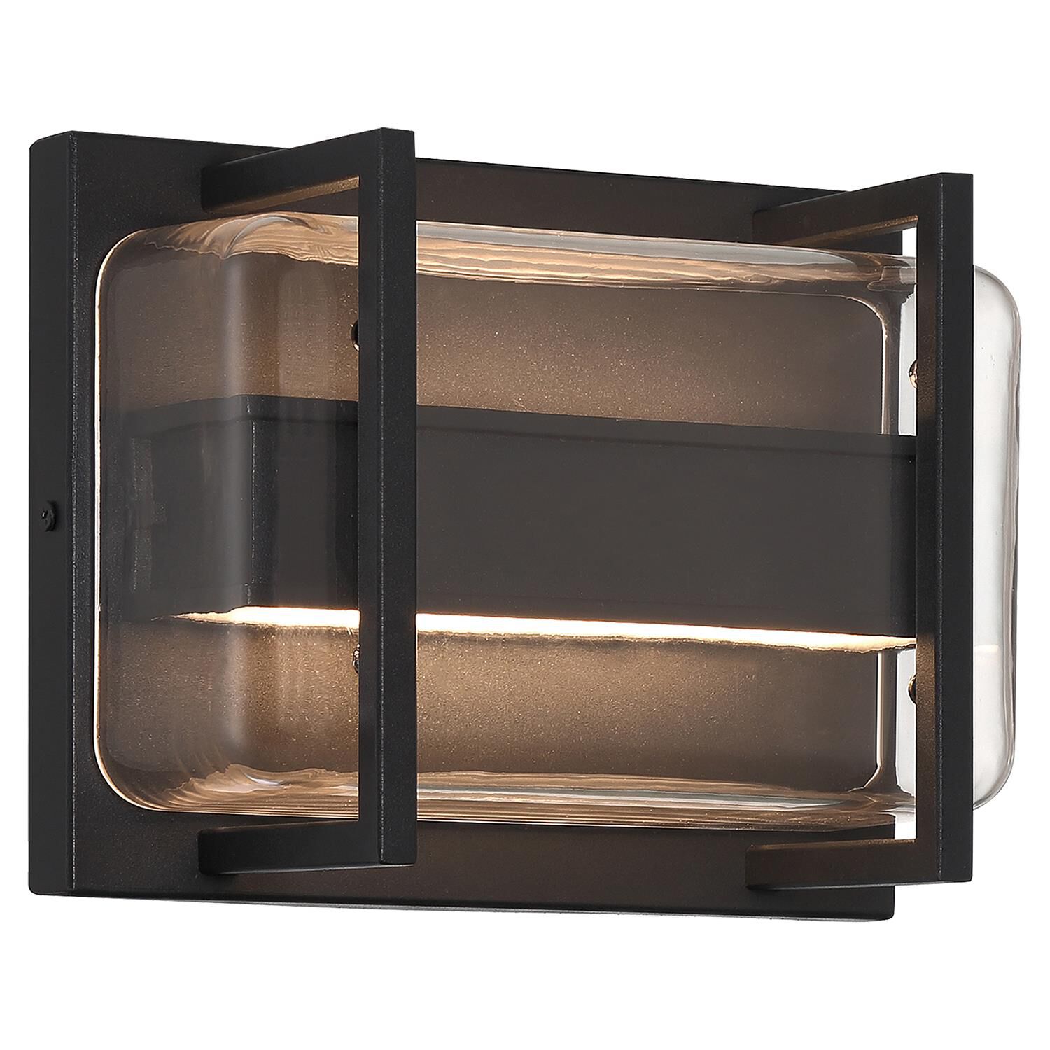 Shown in Black finish and Clear glass