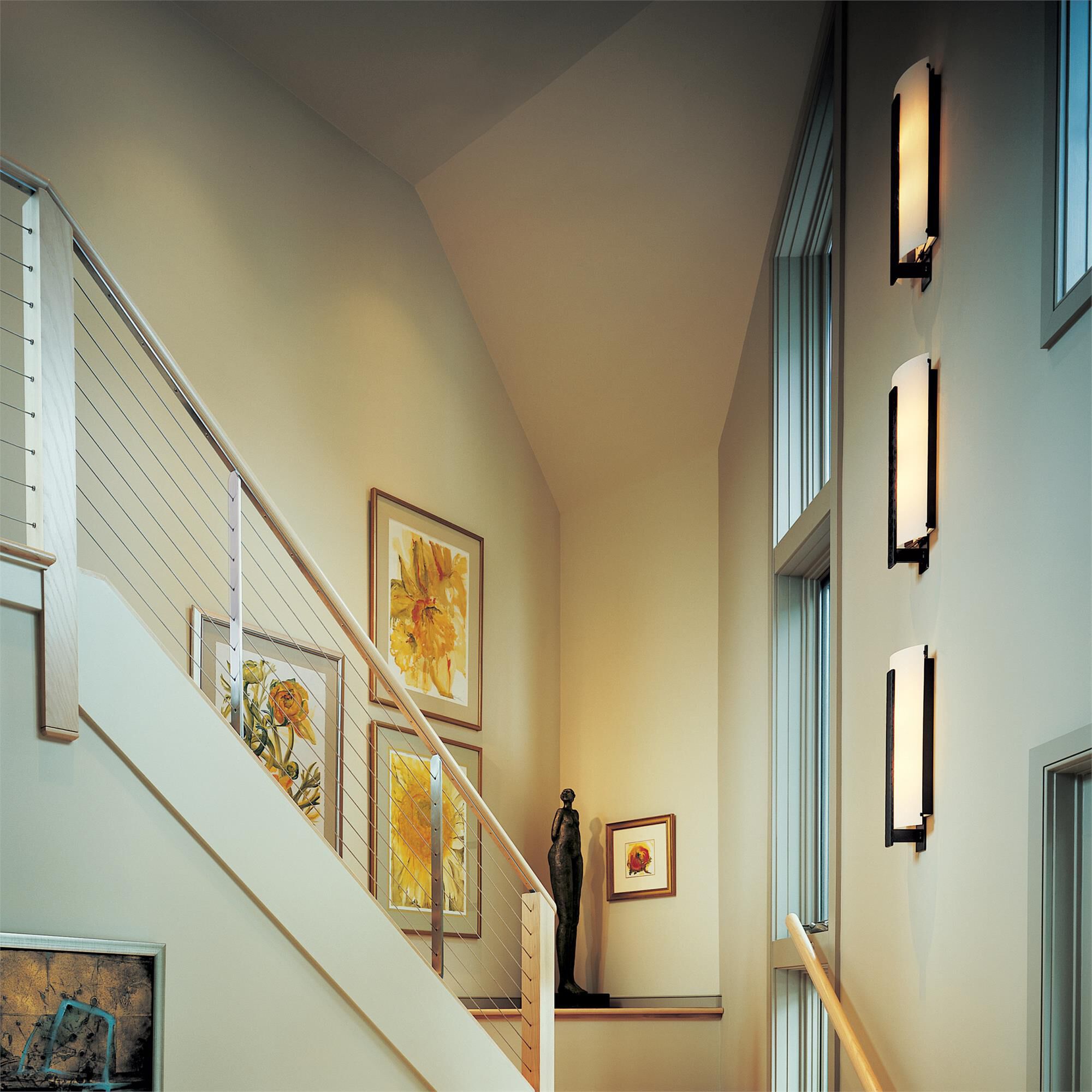 Forged Vertical Bar Large 2 Light Wall Sconce,