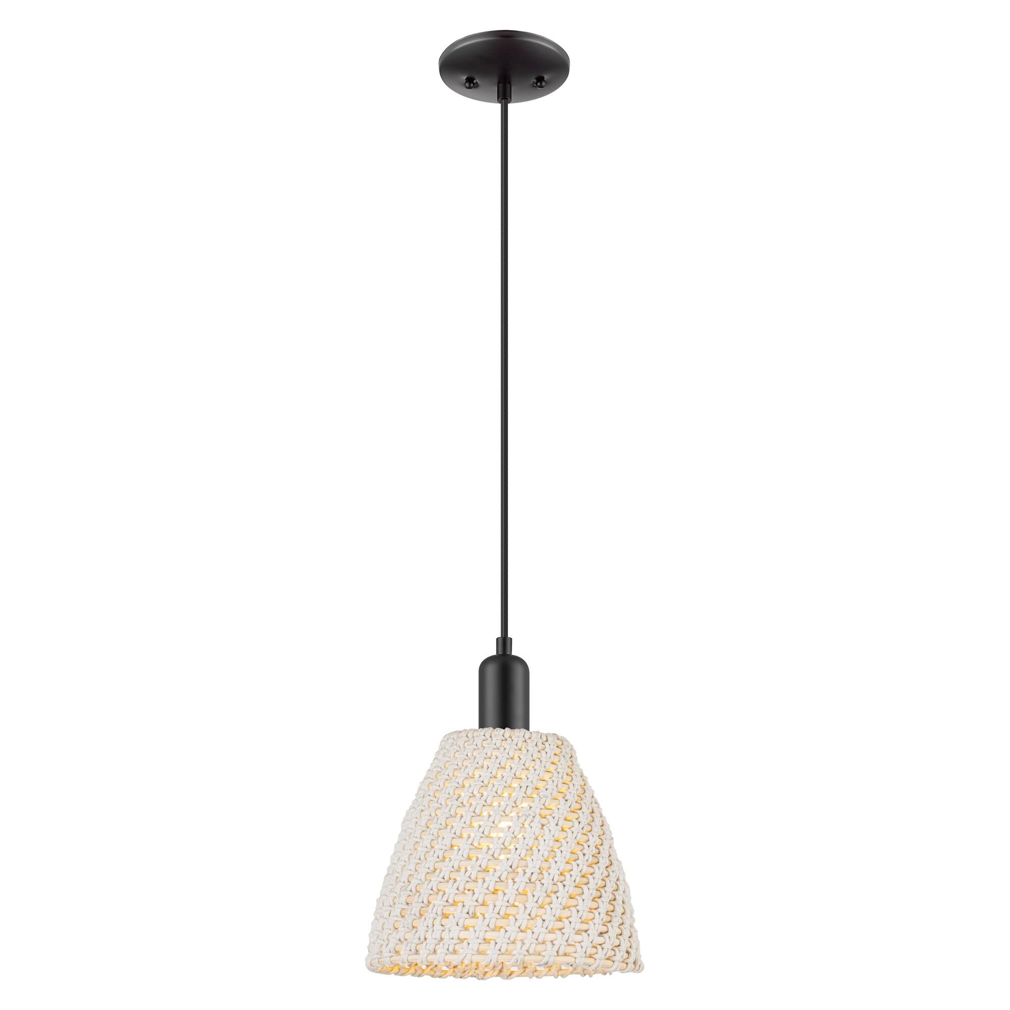 Shown in Matte Black finish and Natural shade