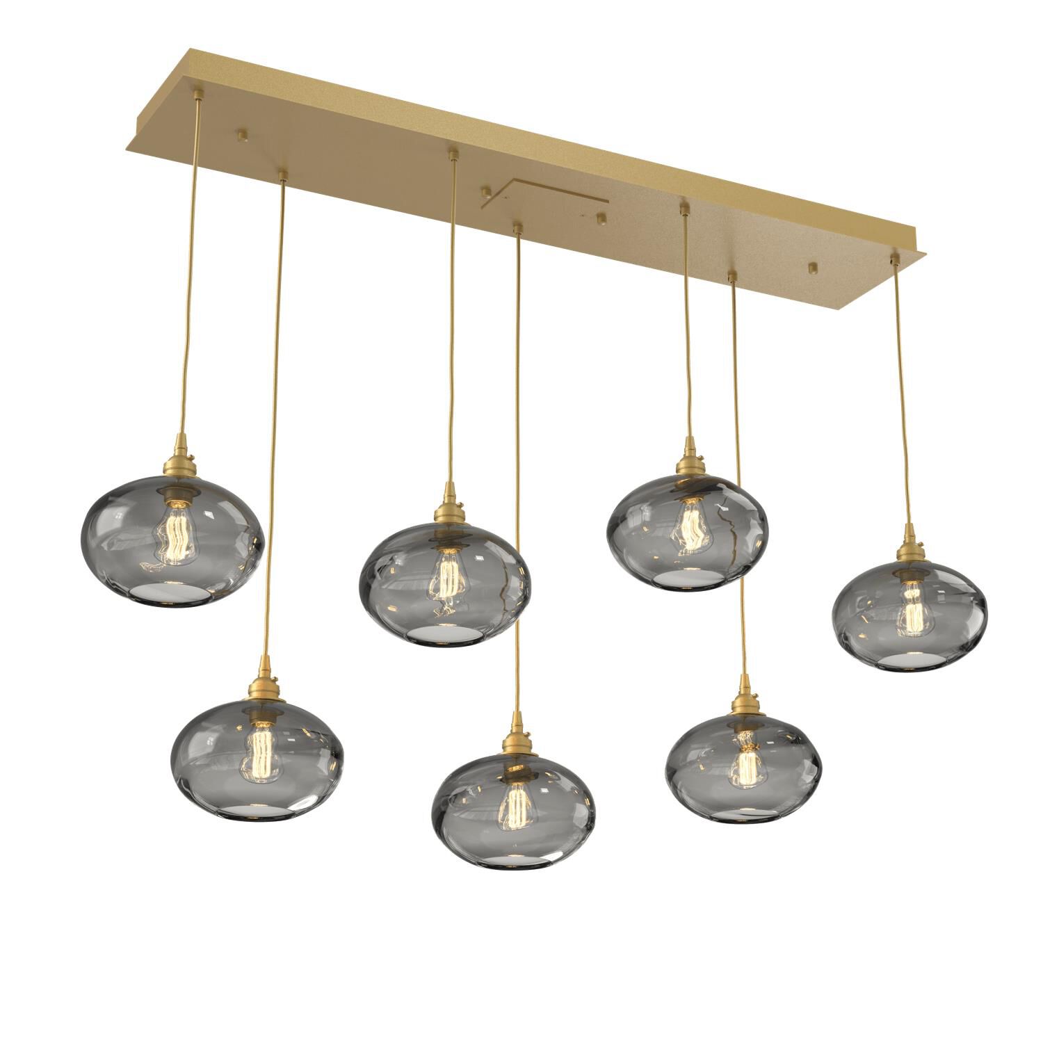 Coppa 14 Inch 7 Light Linear Suspension Light by Hammerton Studio