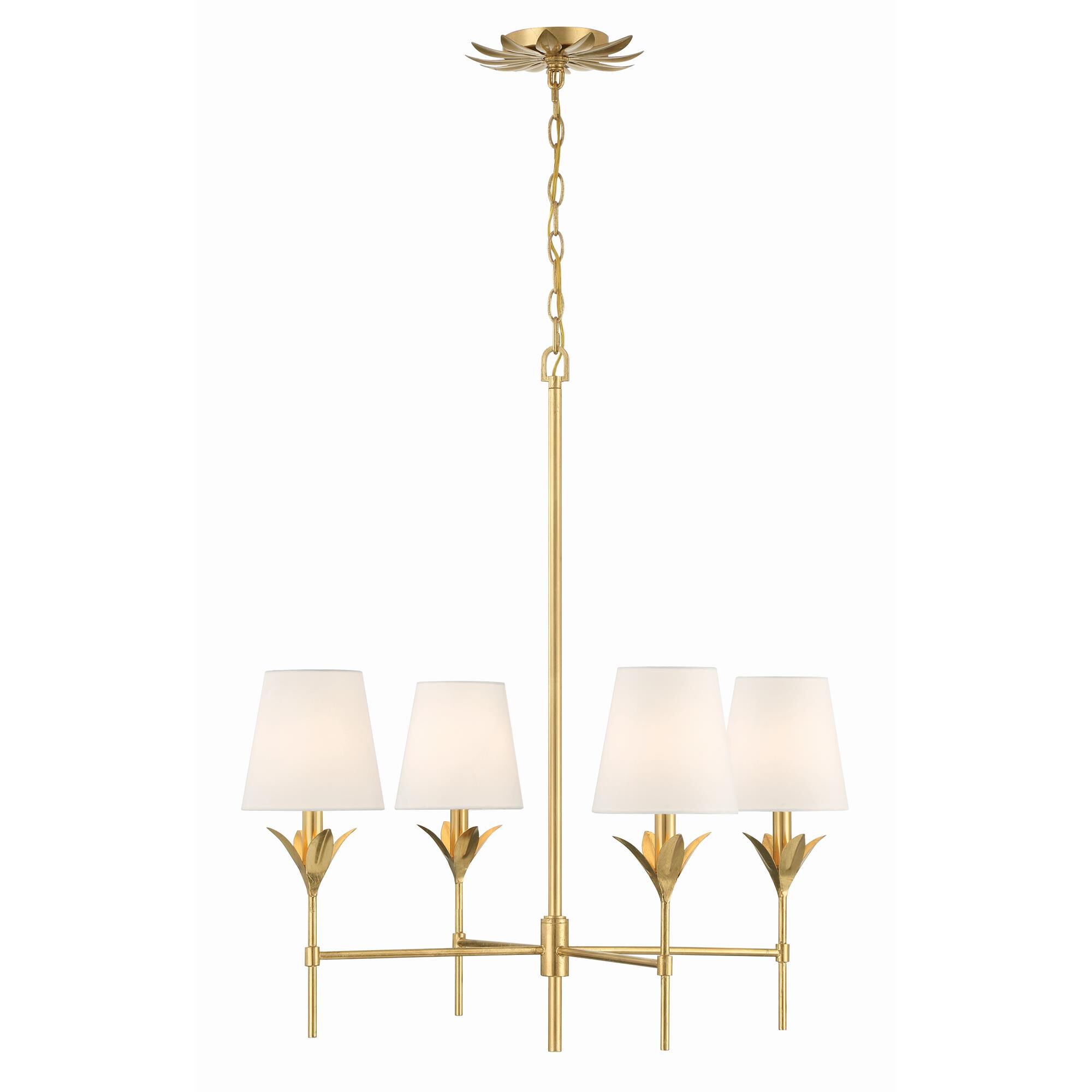 Shown in Antique Gold finish and Silk glass and Silk shade