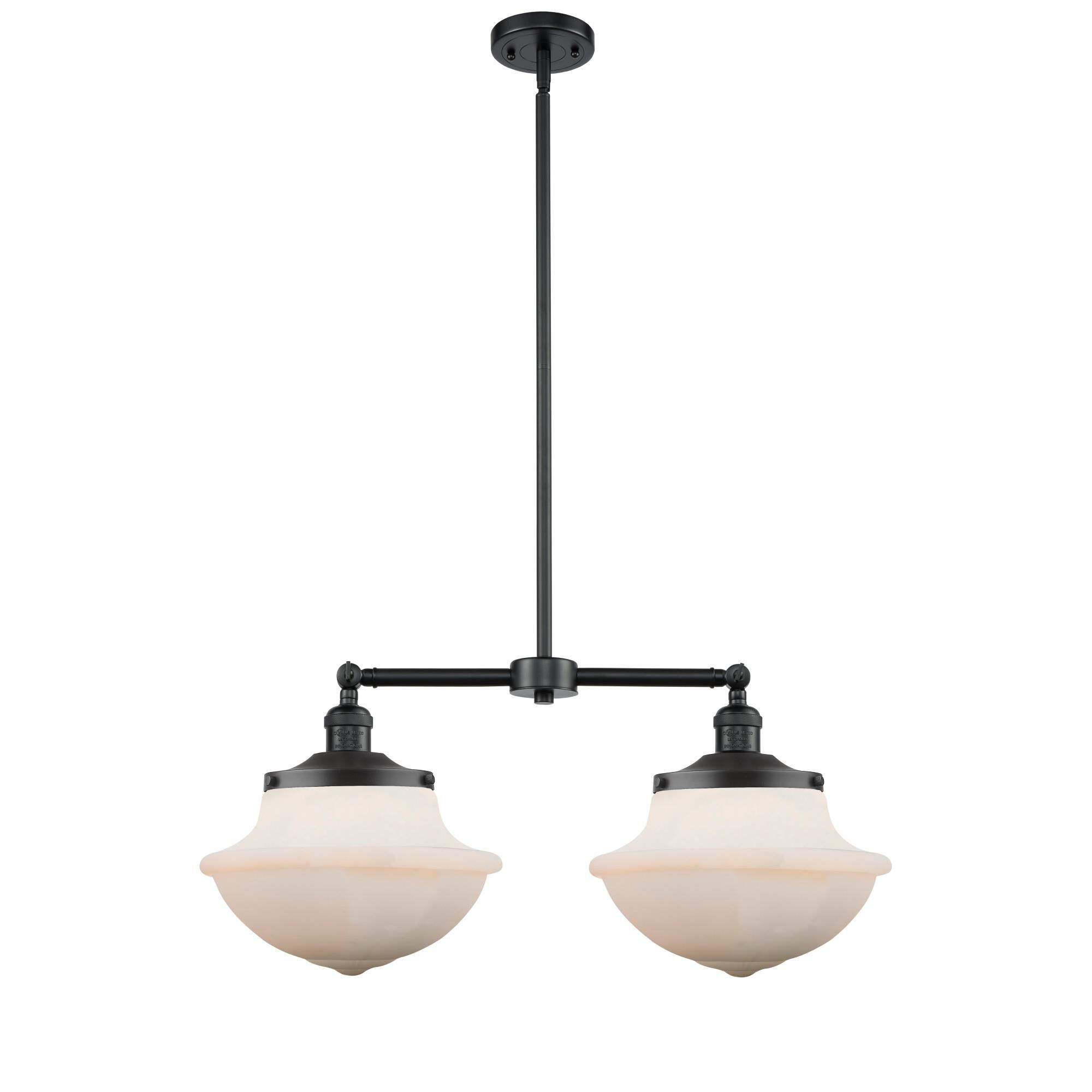 Shown in Oil Rubbed Bronze finish and Matte White glass