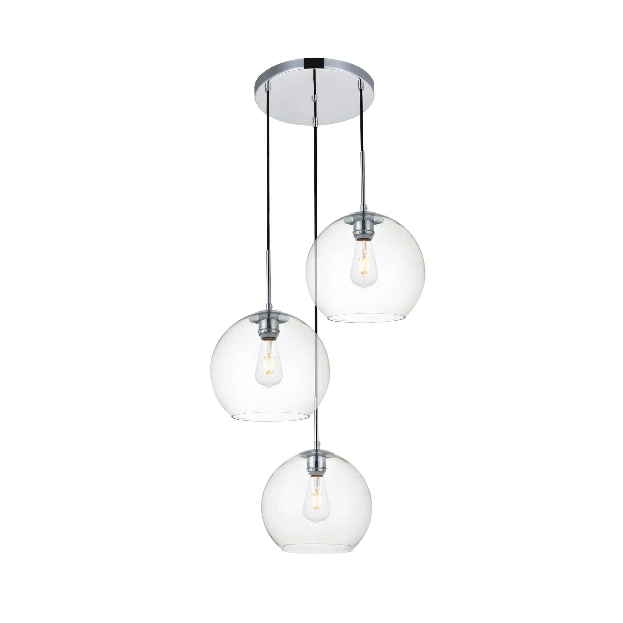 Baxter 20 Inch Multi Light Pendant by Elegant Lighting
