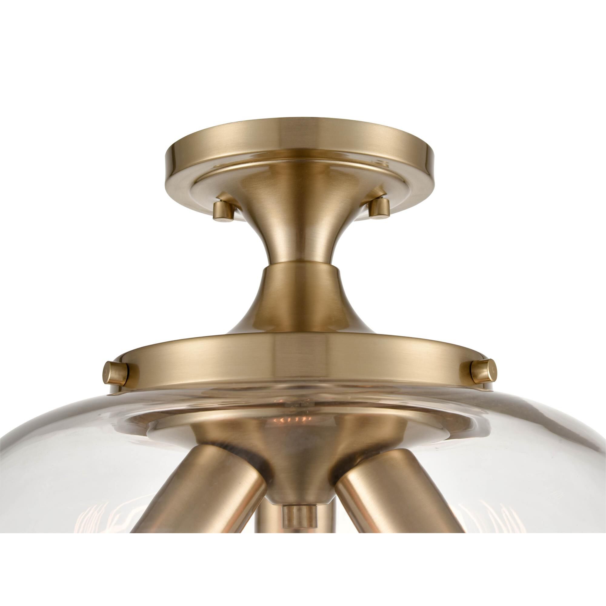 Shown in Modern Gold finish and Clear glass