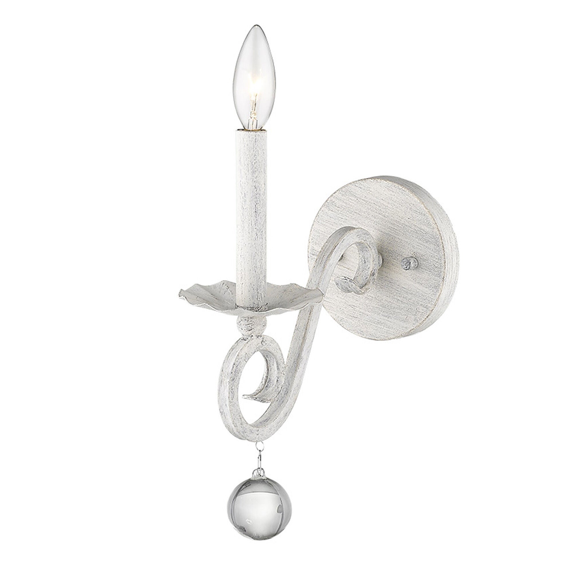 Shown in Country White finish and -- glass and -- shade