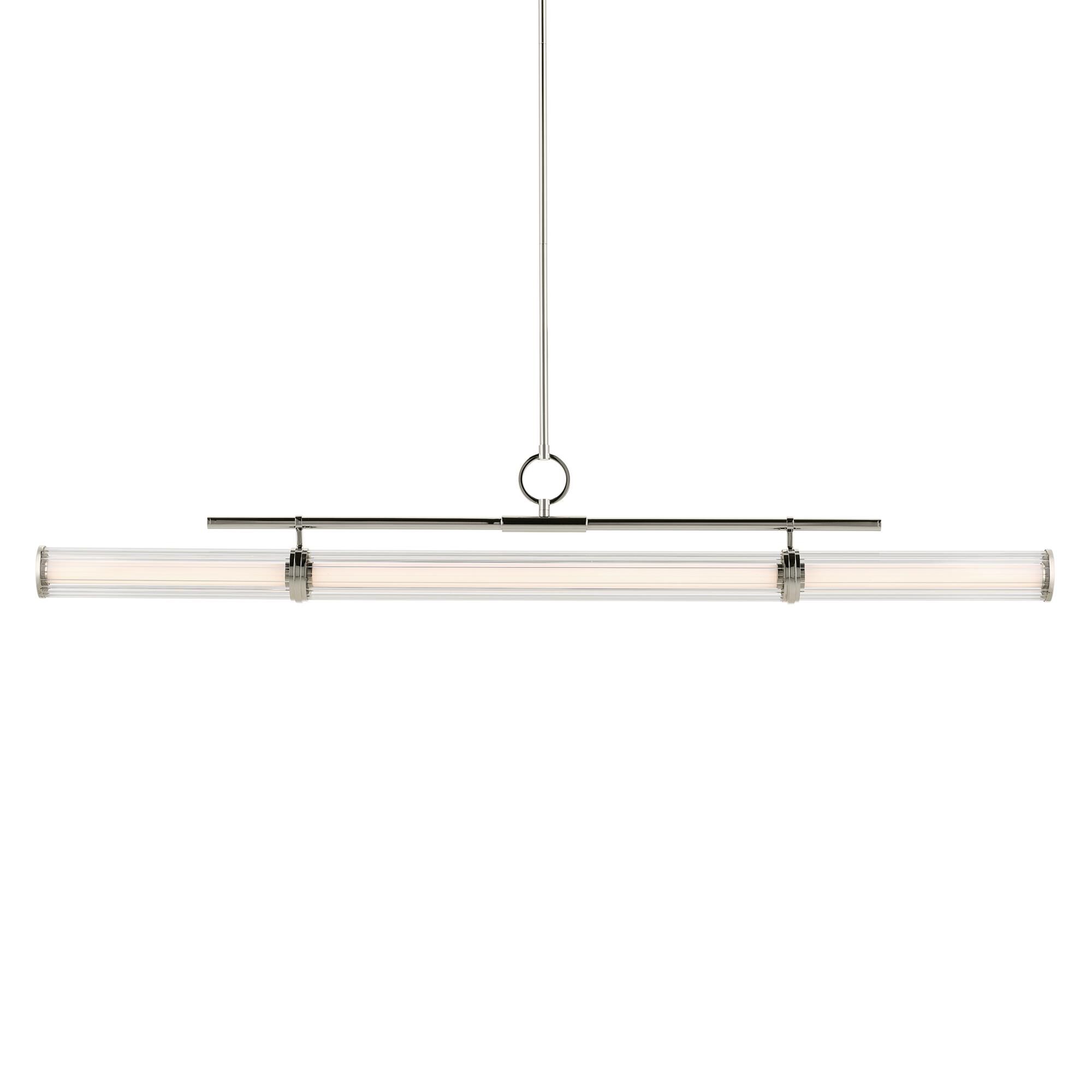 Shown in Polished Nickel finish and Clear Fluted glass