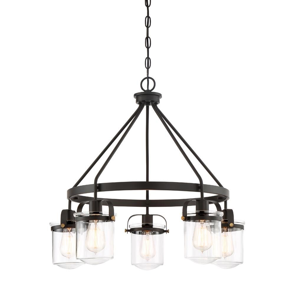 Jaxon 28 Inch 5 Light Chandelier by Designers Fountain