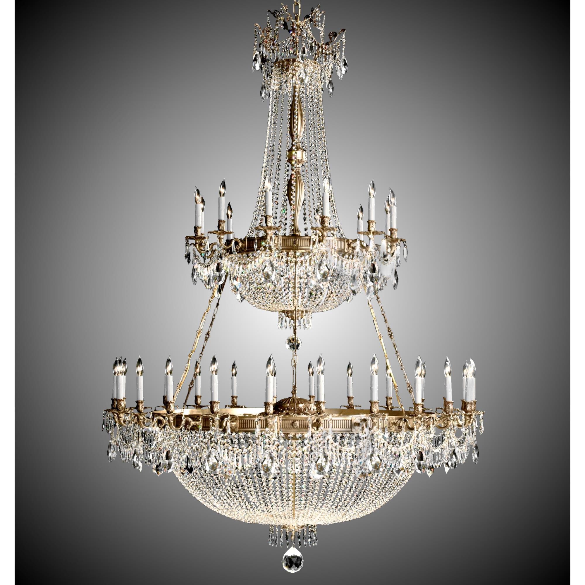 Valencia 64 Inch 72 Light Chandelier by American Brass and Crystal