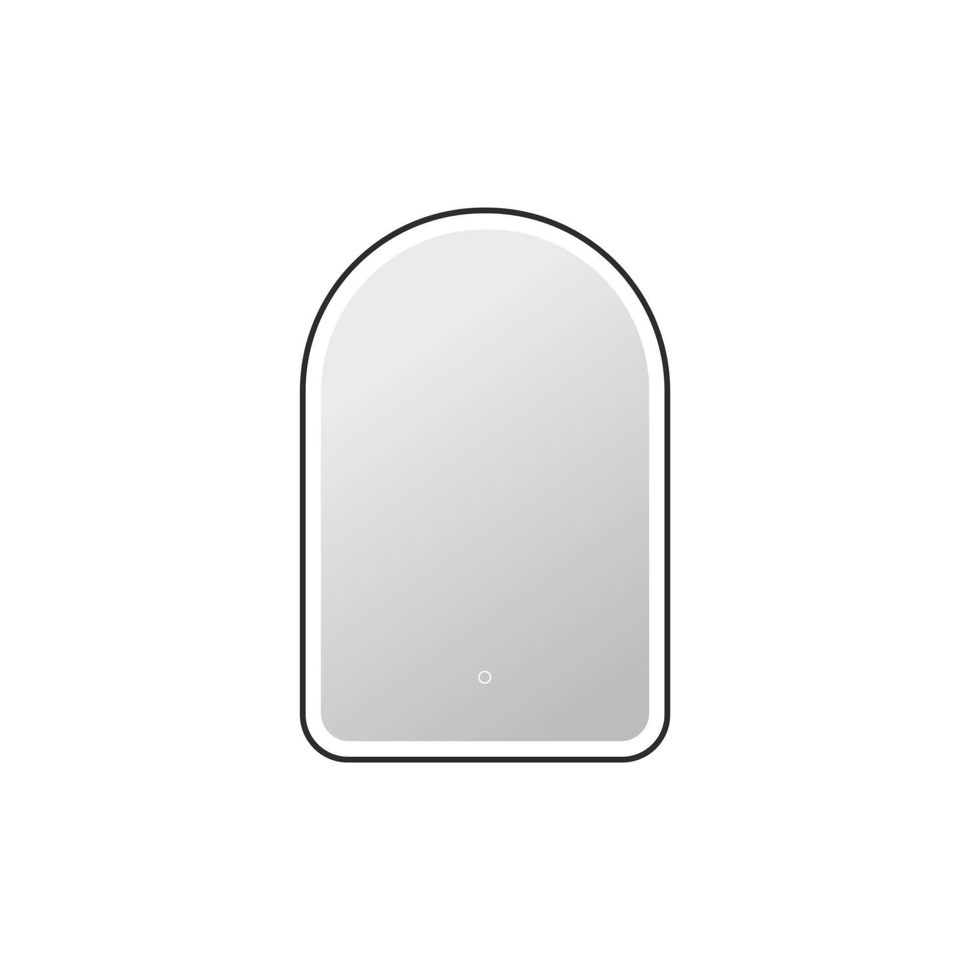 Harmoni 36 Inch Arched LED Lighted Mirror by Elegant Decor