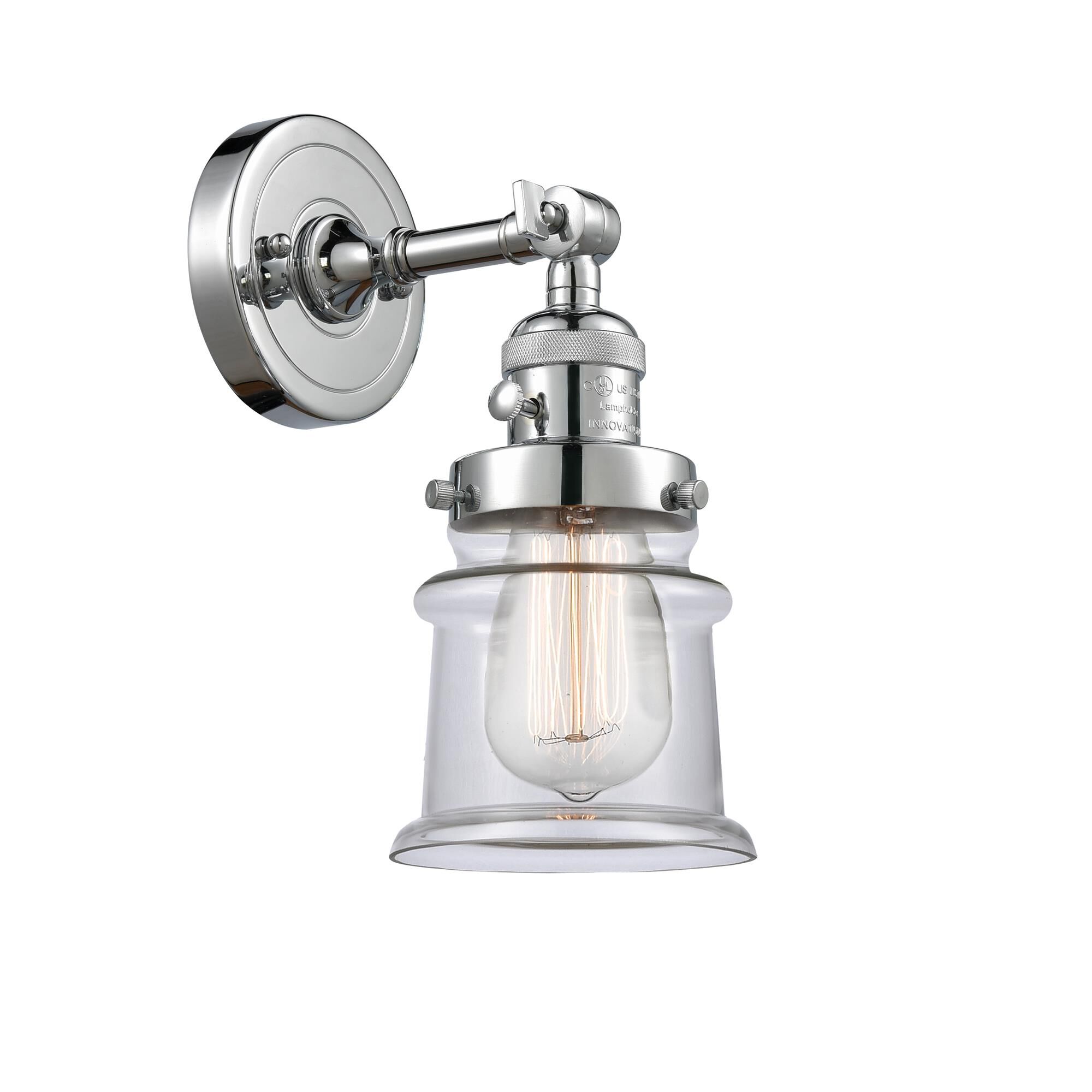 Shown in Polished Chrome finish and Clear glass