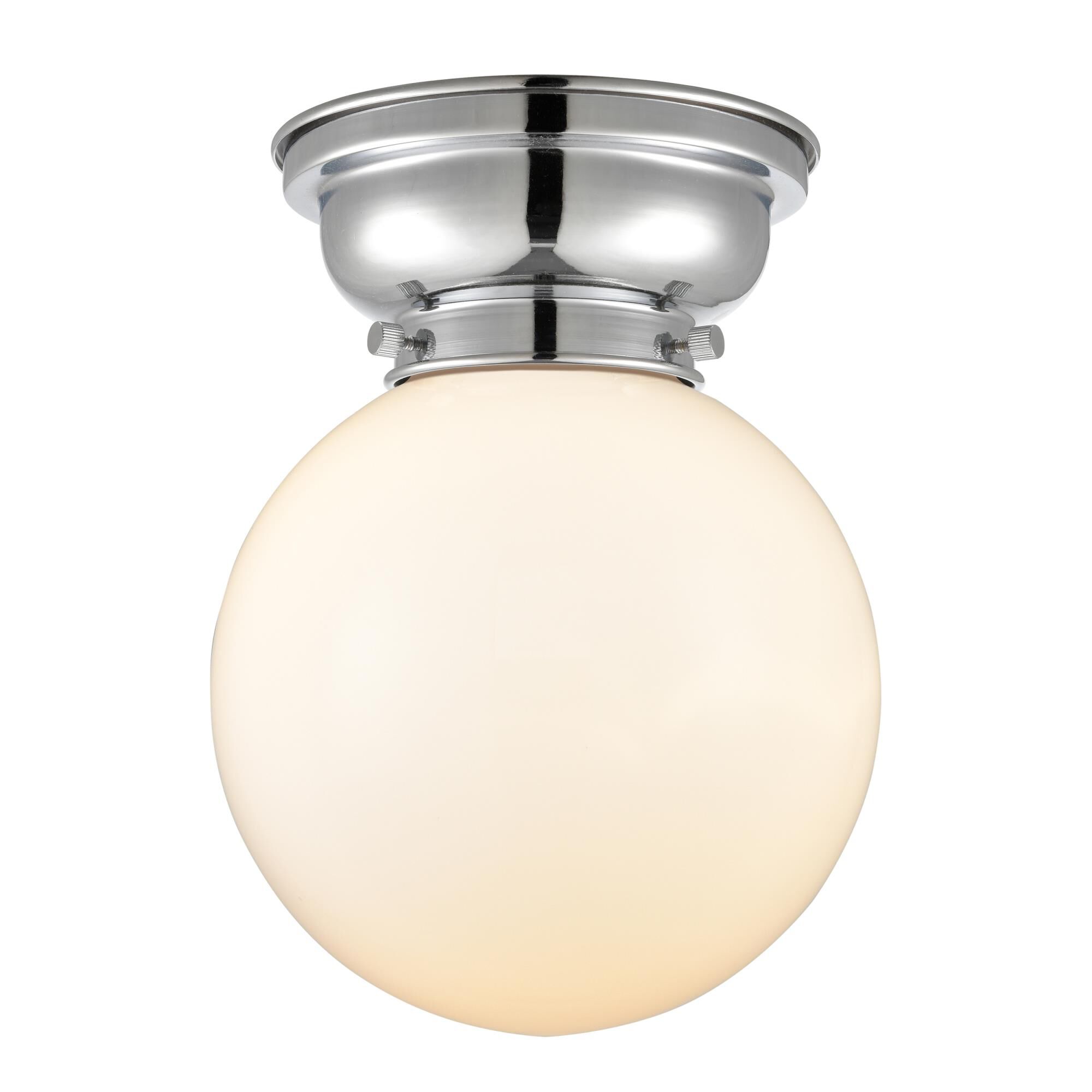 Shown in Polished Chrome finish and Globe glass and Glass shade