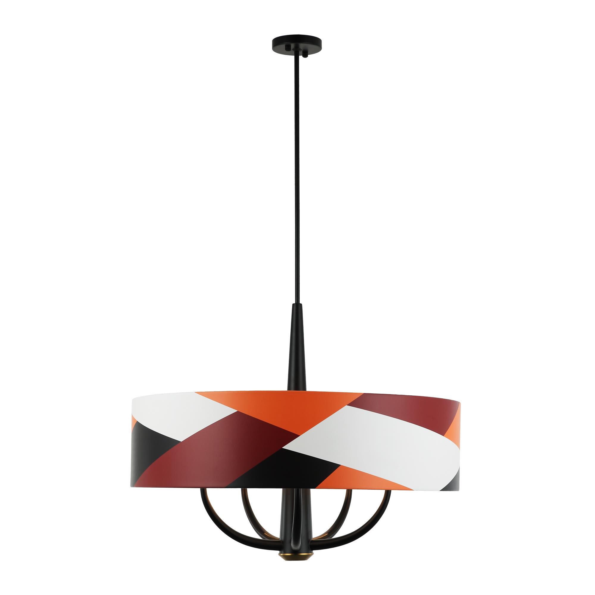 Shown in Black/Satin Brass/Patchwork finish and Patchwork shade