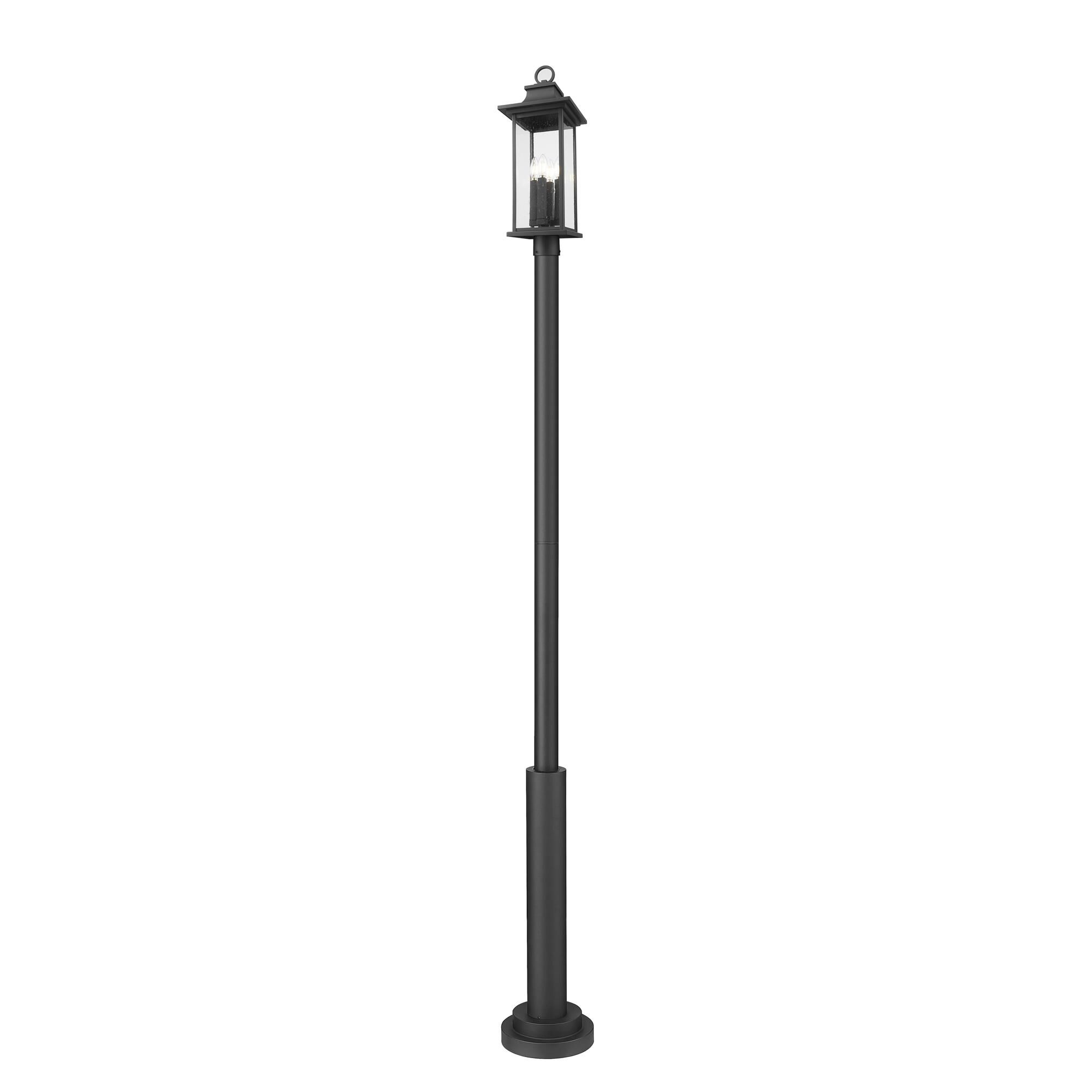Shown in Black finish and Clear Seedy glass and Clear Seedy shade