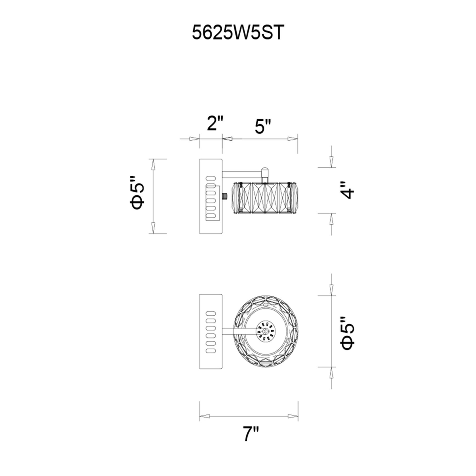 CWI Lighting Milan 7 Inch LED Wall Sconce