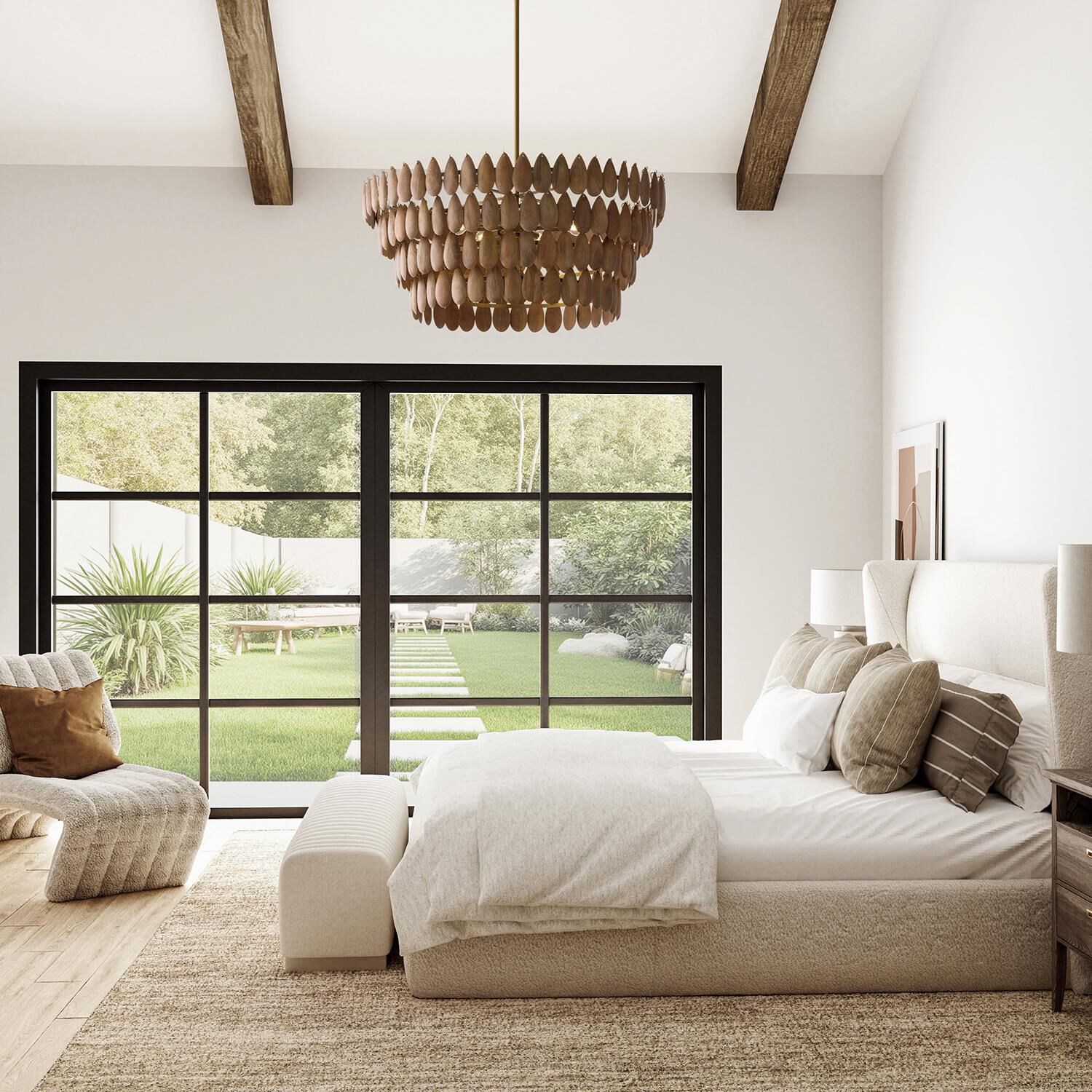 Shown in Light Wood and Patinaed Brass finish