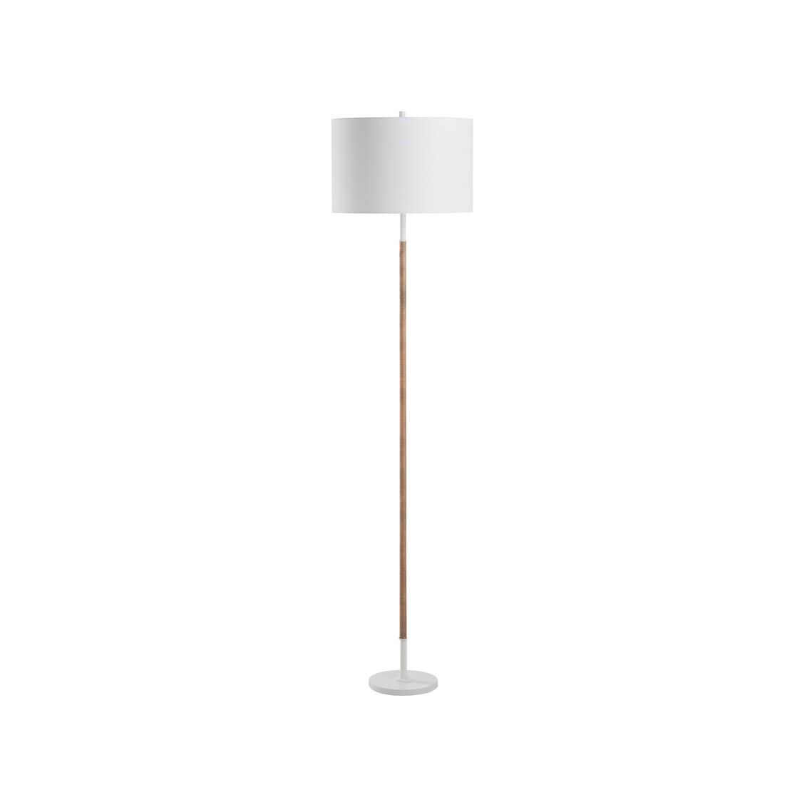 Shown in White, Cream and Brown finish and Linen shade