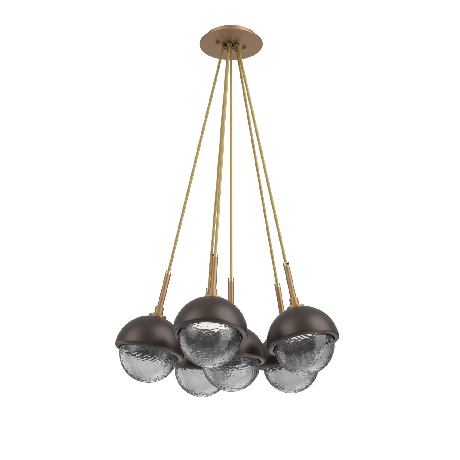 Shown in Novel Brass finish and Smoke glass and Flat Bronze accent