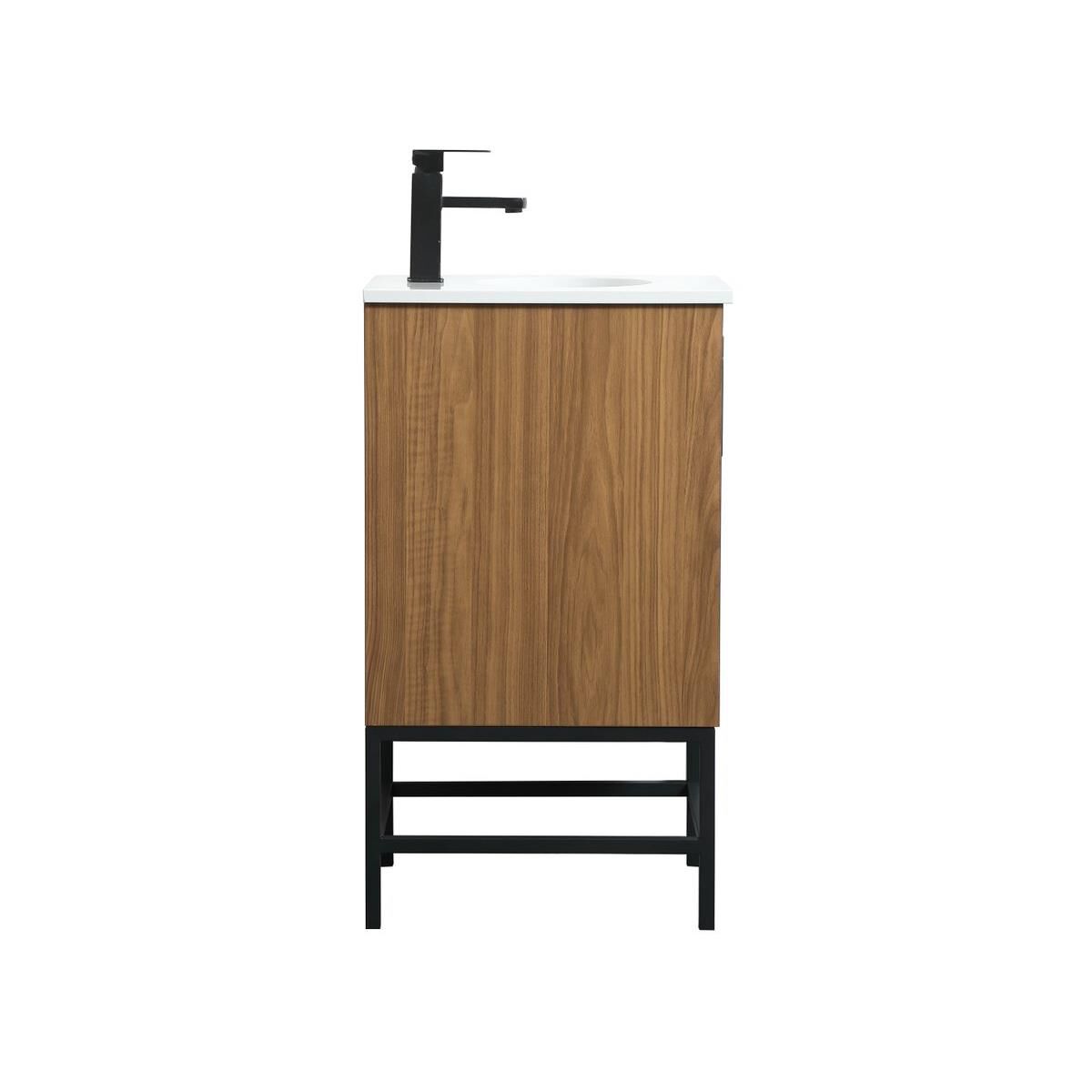 Shown in Walnut Brown finish and Without Backsplash accent