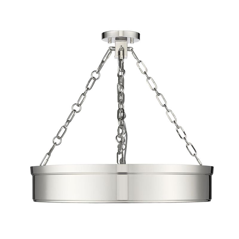 Anders 22 Inch 3 Light LED Semi Flush Mount by Z-Lite