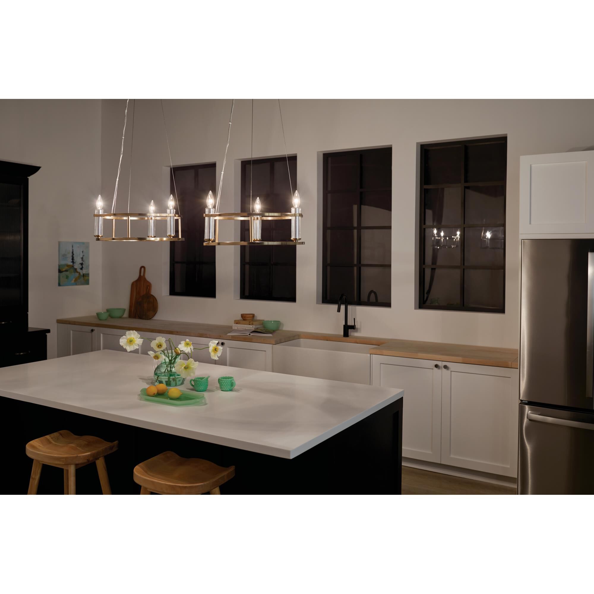 Shown in Brushed Natural Brass finish