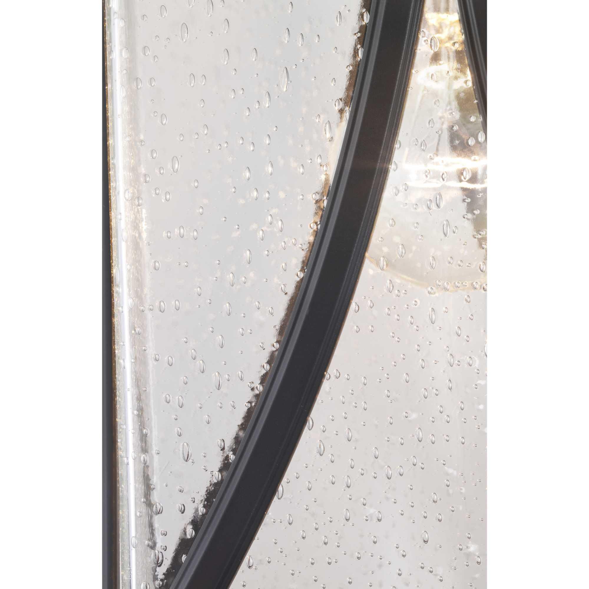 Shown in Antique Bronze finish and Clear Seeded glass