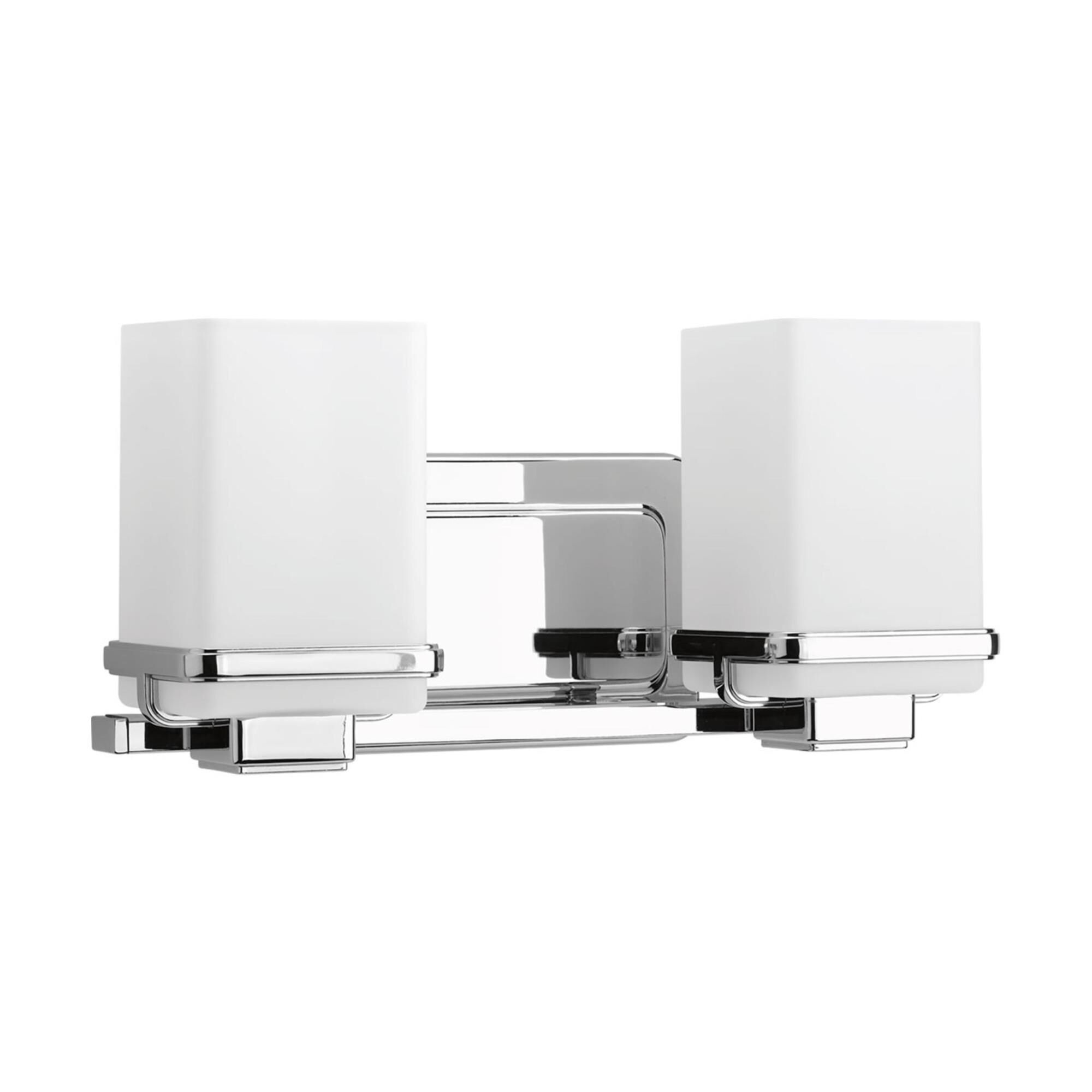 Shown in Polished Chrome finish and Etched Painted White Inside glass