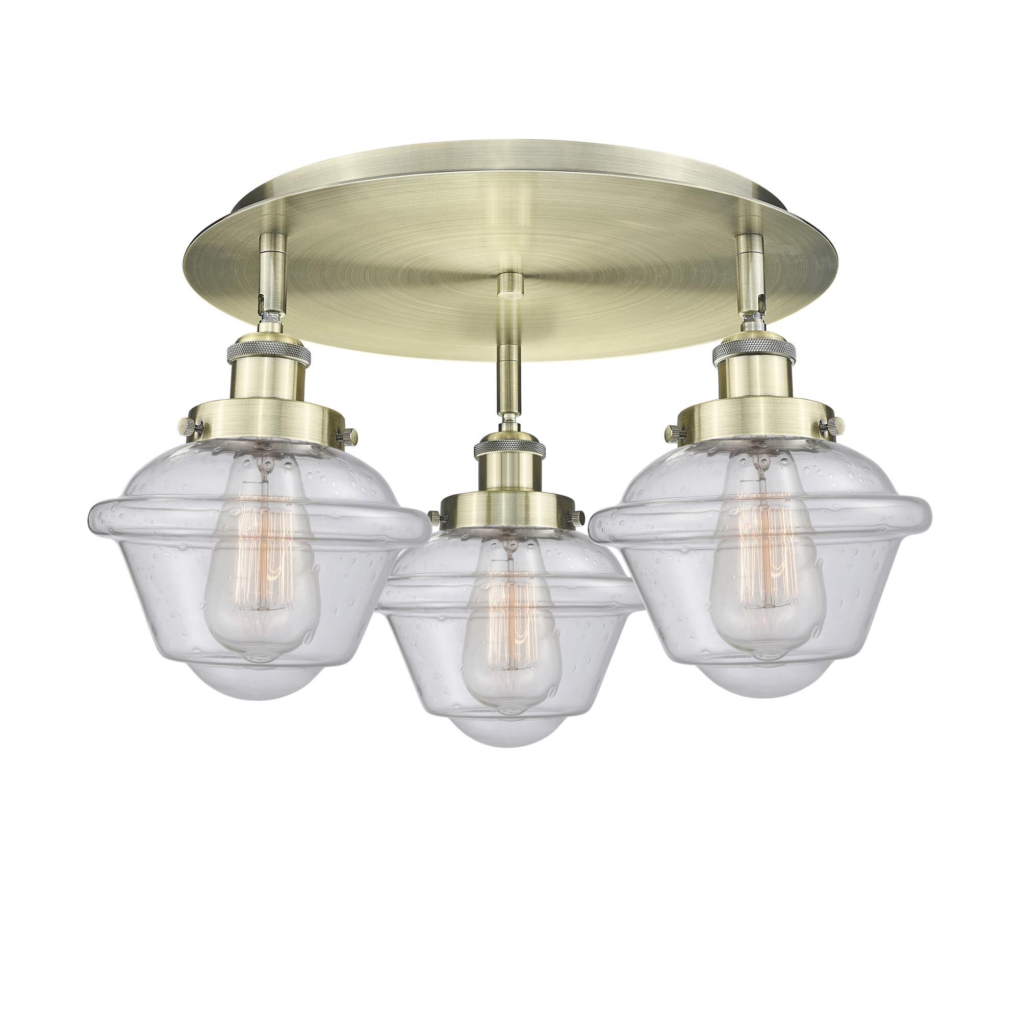 Bruno Marashlian Oxford 18 Inch 3 Light Flush Mount by Innovations Lighting
