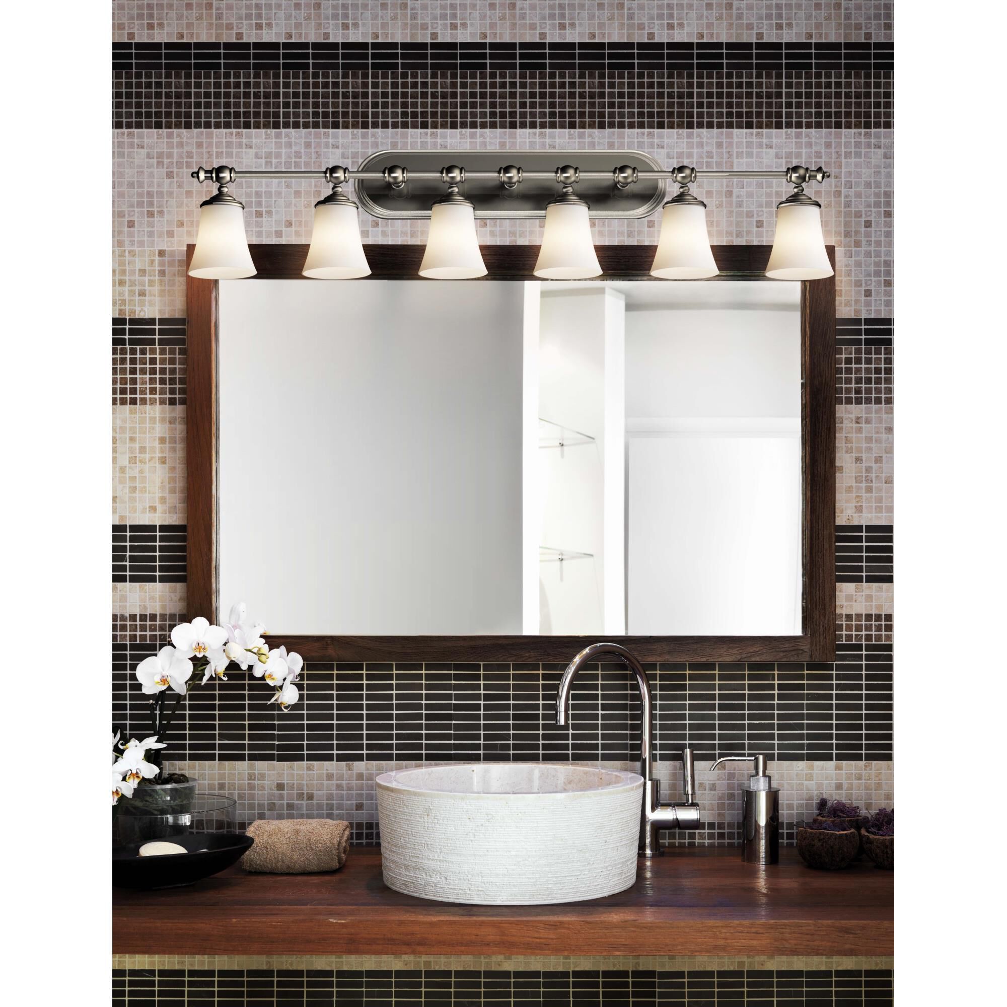 Fusion 48 Inch 6 Light Bath Vanity Light by Justice Design Group