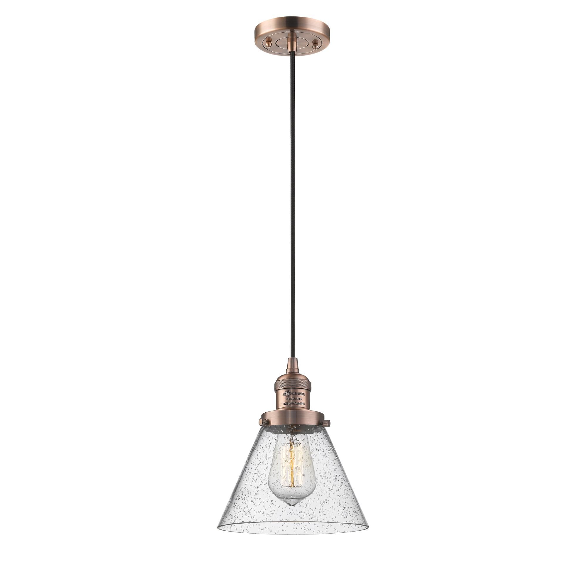 Bruno Marashlian Large Cone 8 Inch Mini Pendant by Innovations Lighting