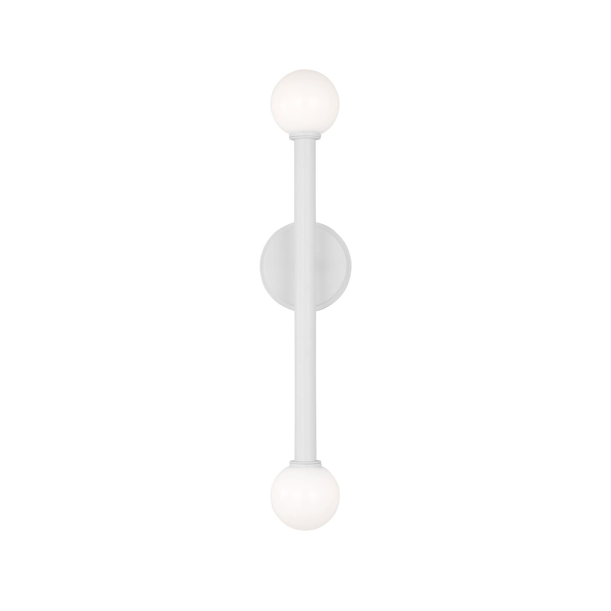 Shown in Matte White finish and Milk glass