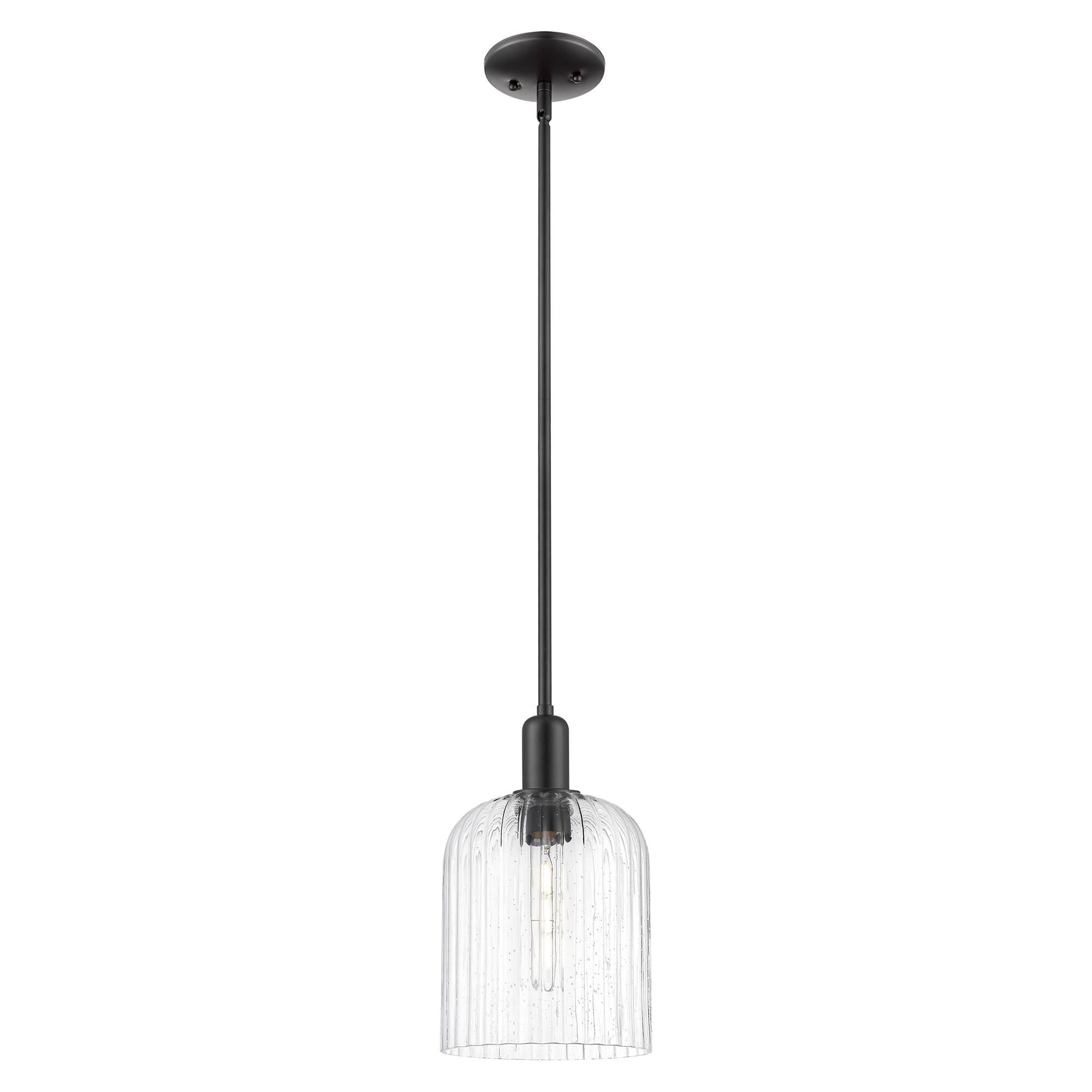 Shown in Matte Black finish and Seedy glass