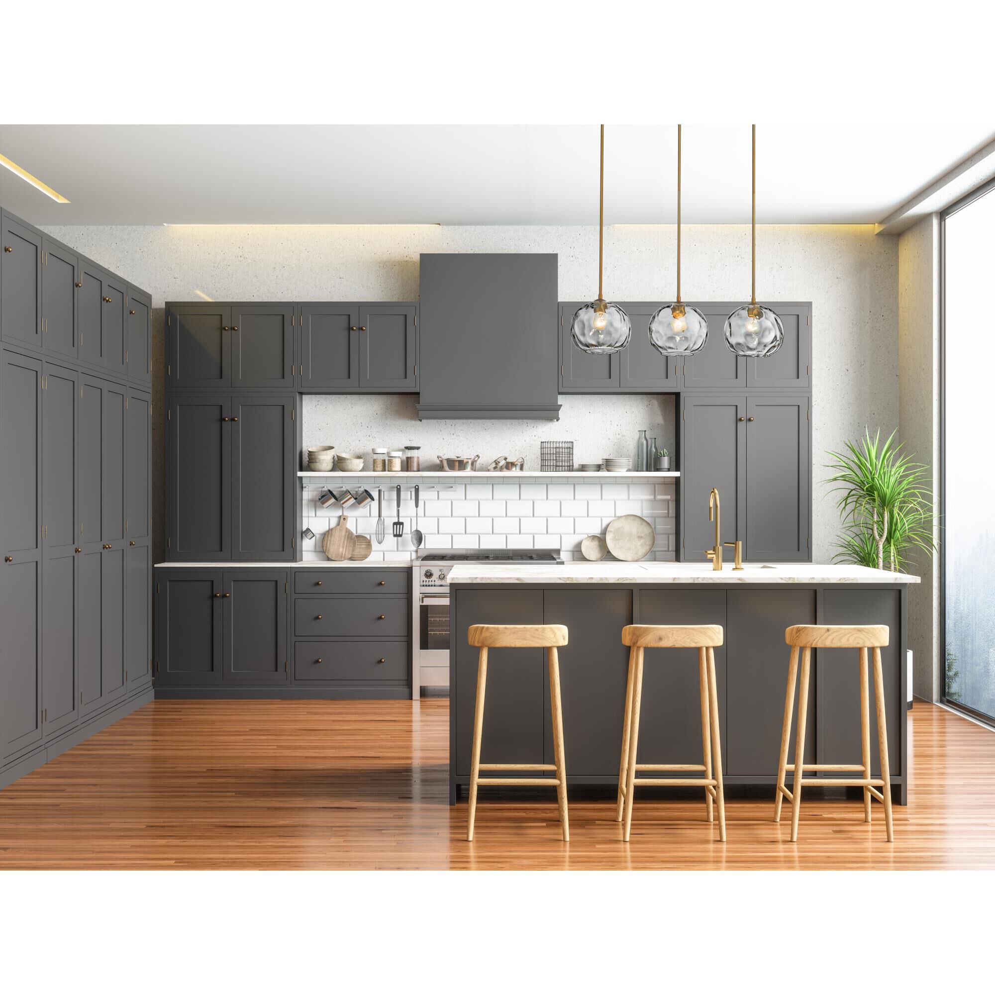 Shown in Olde Brass finish and Glass shade