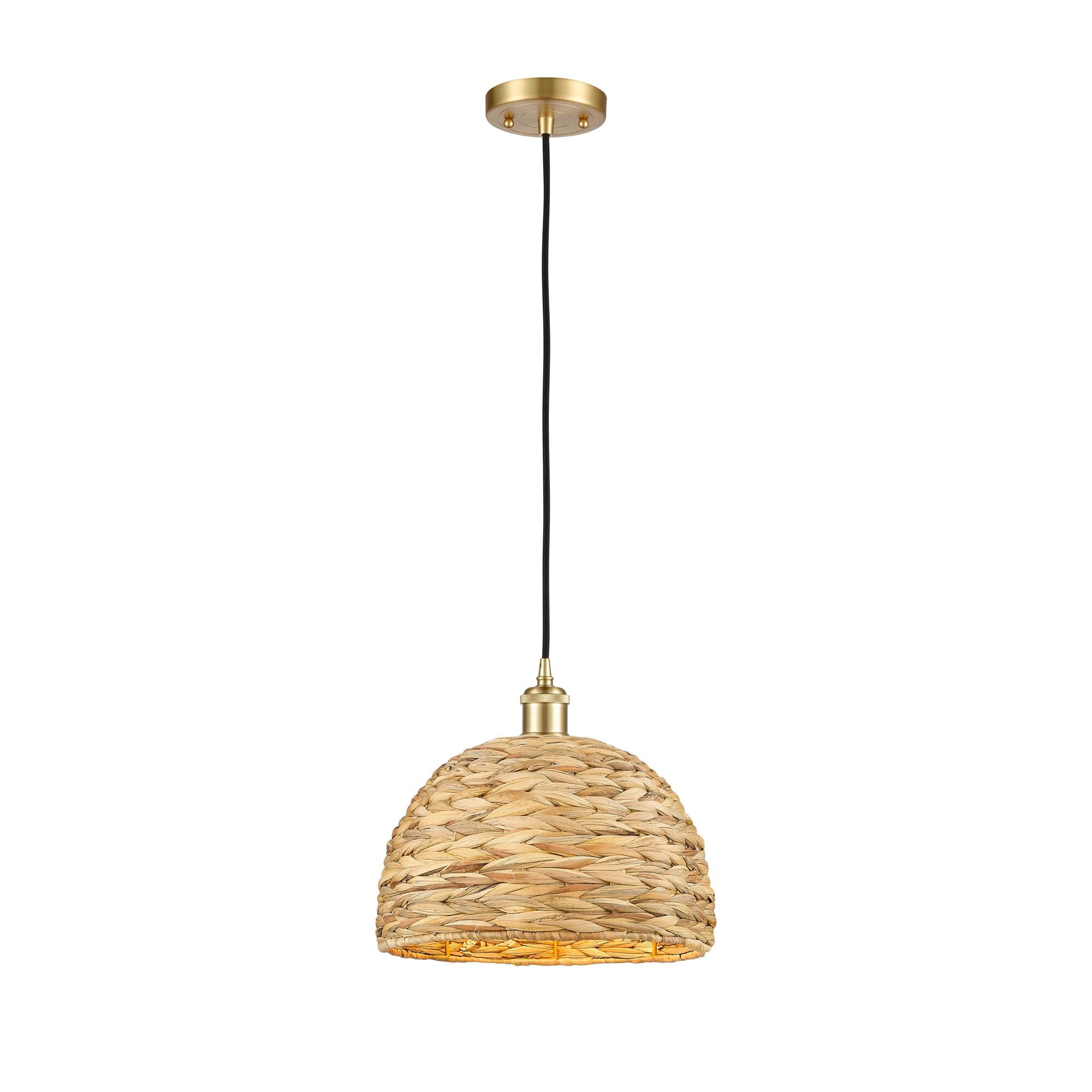 Shown in Satin Gold finish and Natural shade