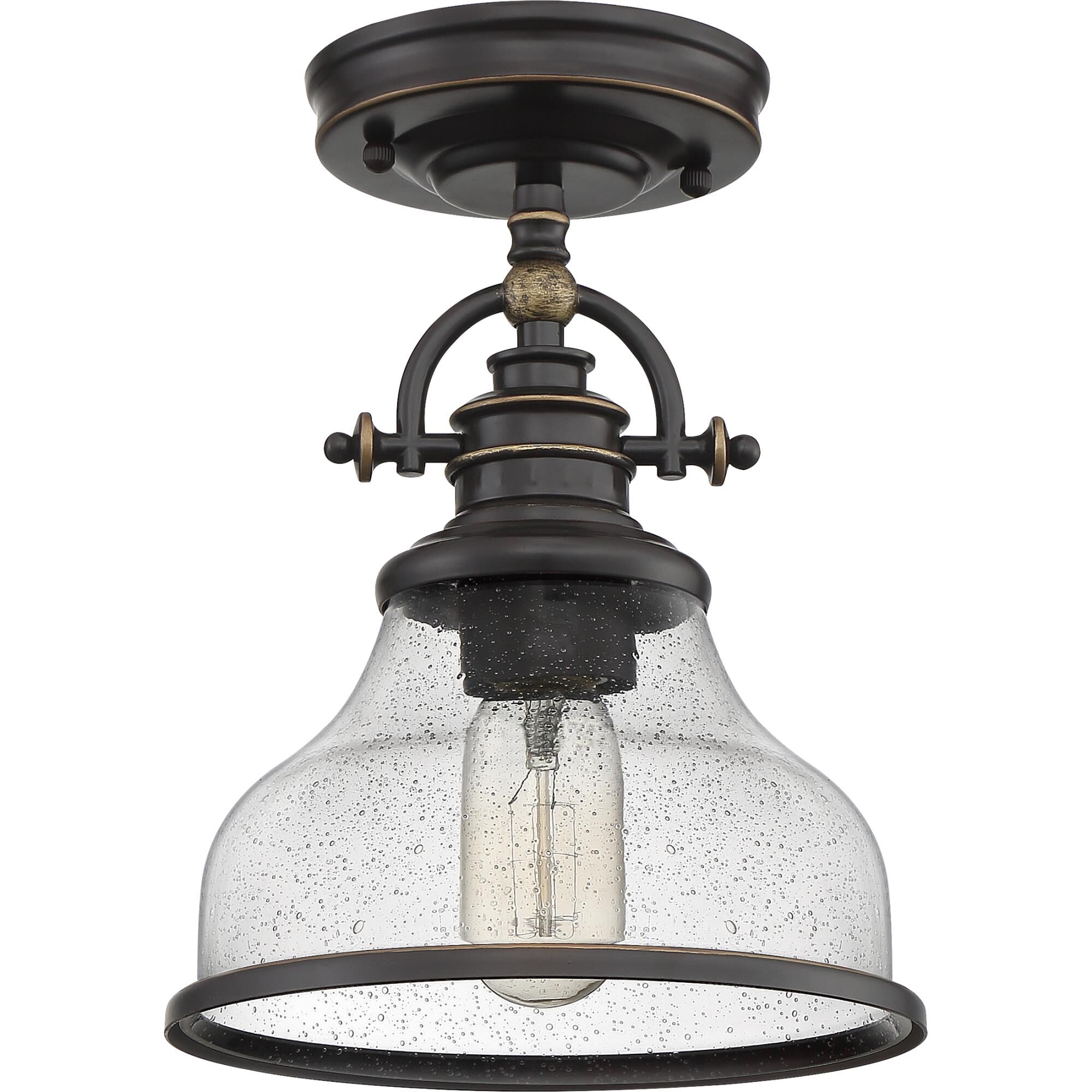 Grant 8 Inch 1 Light Semi Flush Mount by Quoizel