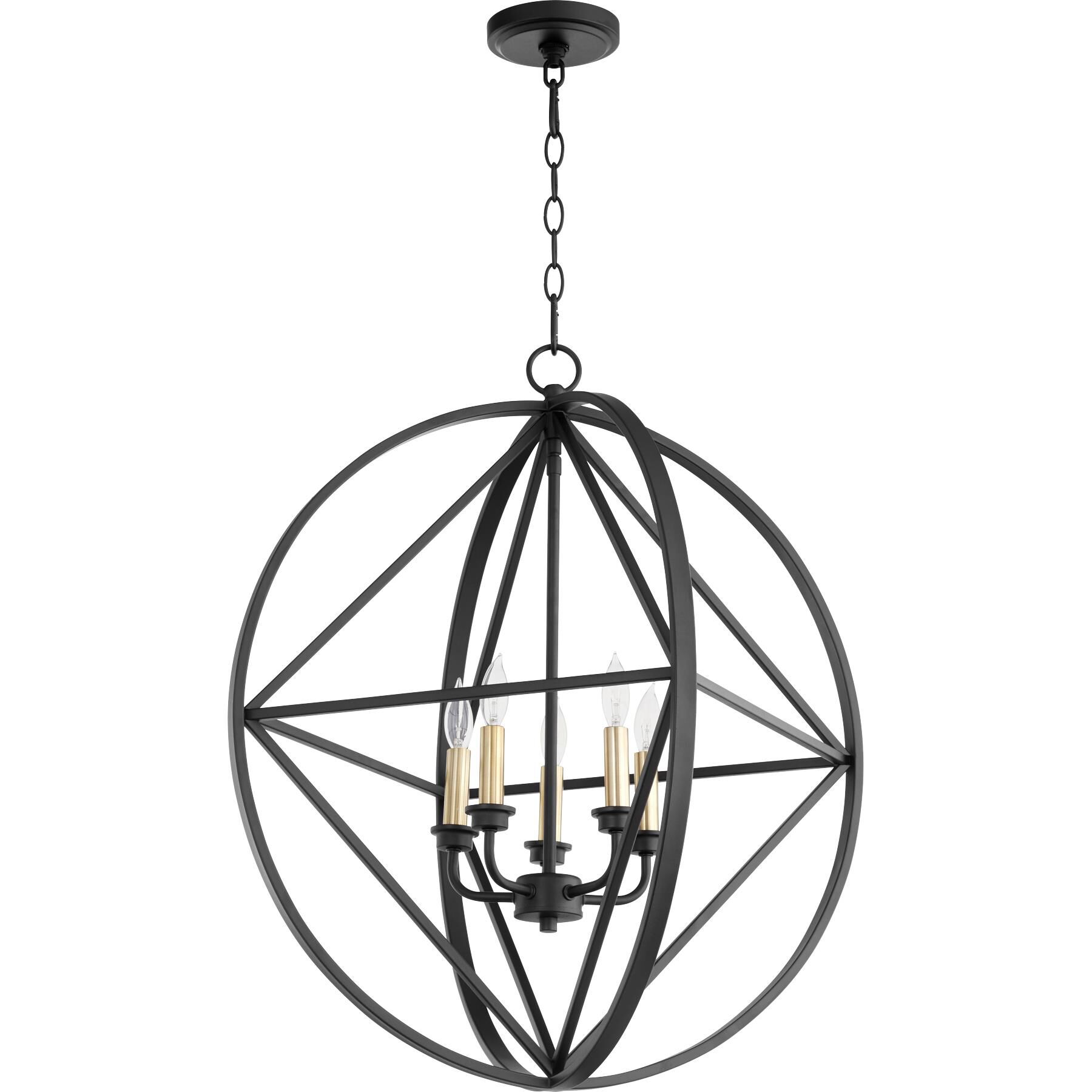 23 Inch 5 Light Chandelier by Quorum International