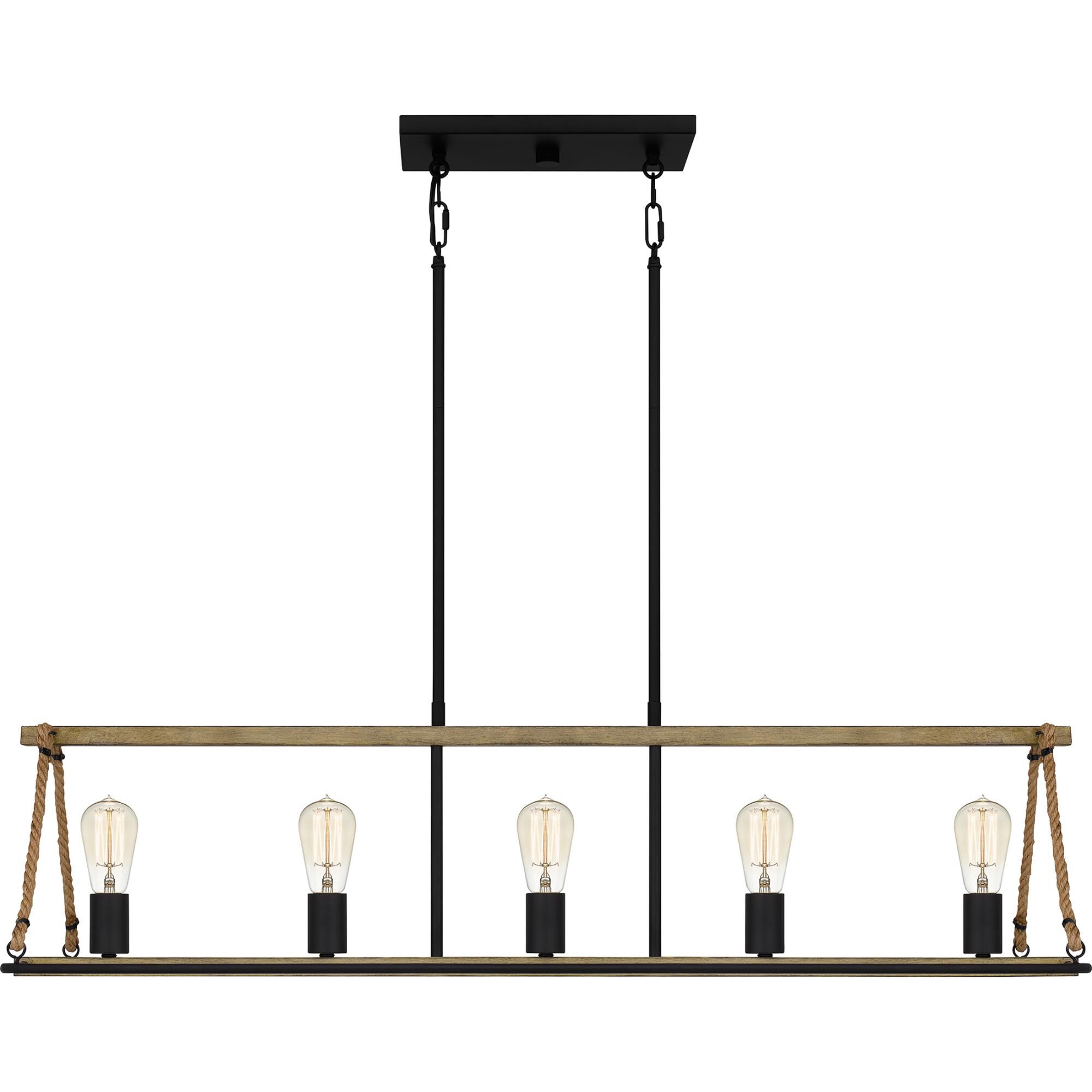 Oak Park 42 Inch 5 Light Linear Suspension Light by Quoizel