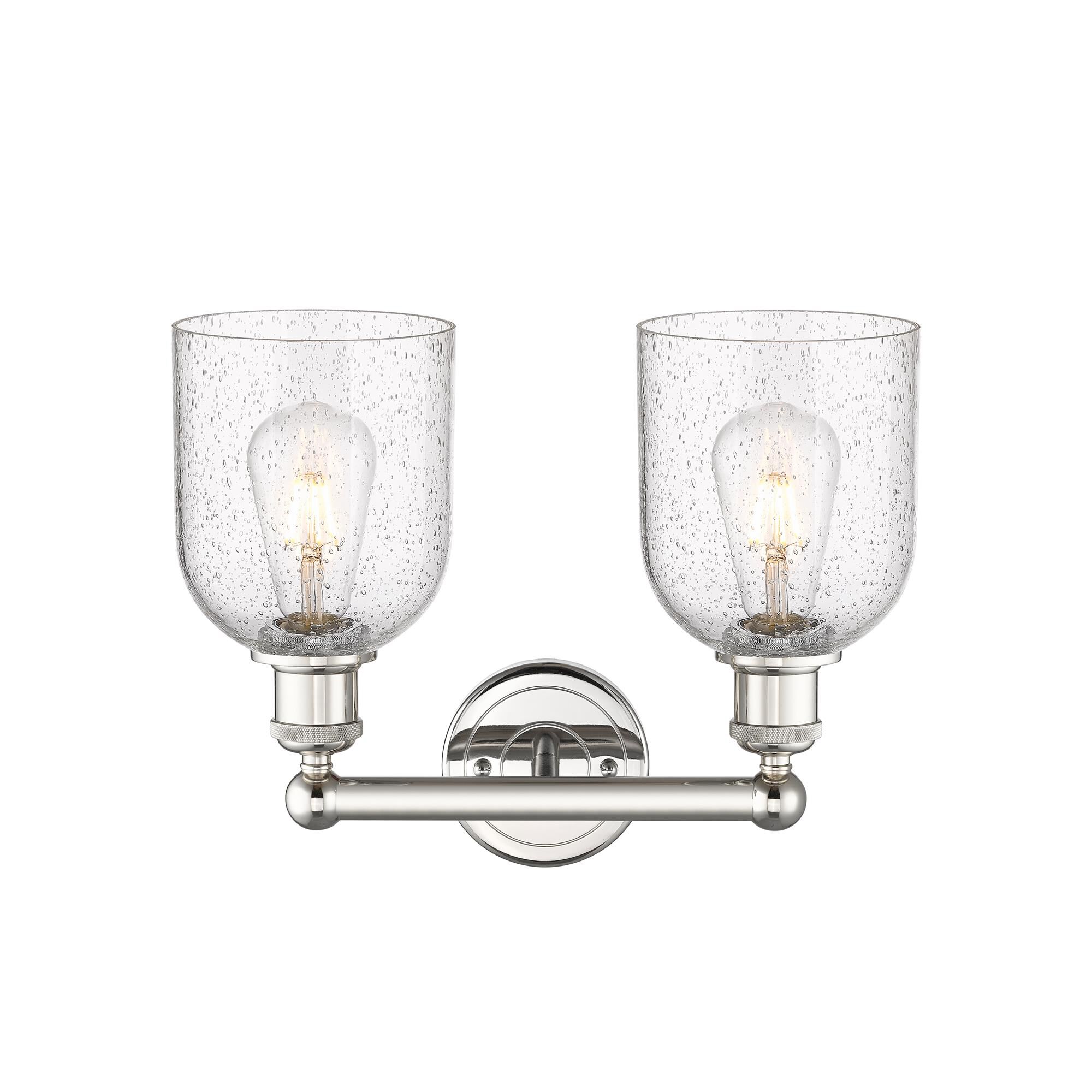 Shown in Polished Nickel finish and Seedy glass